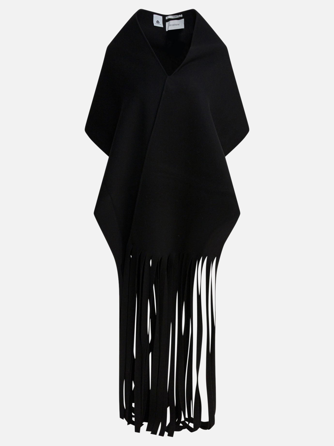 Fringed scarves 100% wool  Black - Max Mara Sportmax Women | PDP | VIETTI Online Store | thumbnail_2
