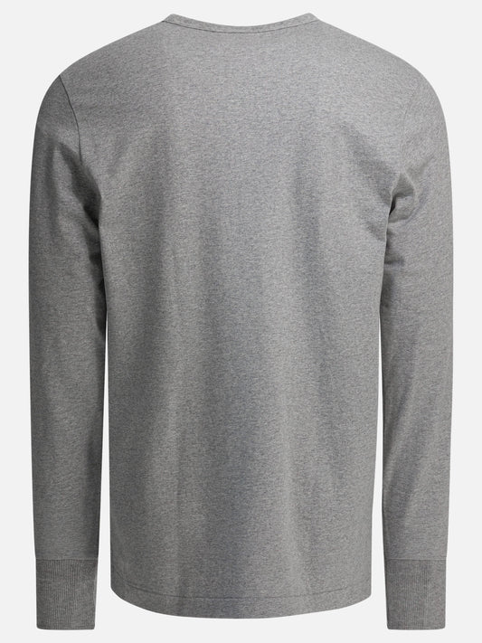 T-shirt serafino Solid colour  Grigio - Merz b. Schwanen Uomo | PLP | VIETTI Online Store | 2
