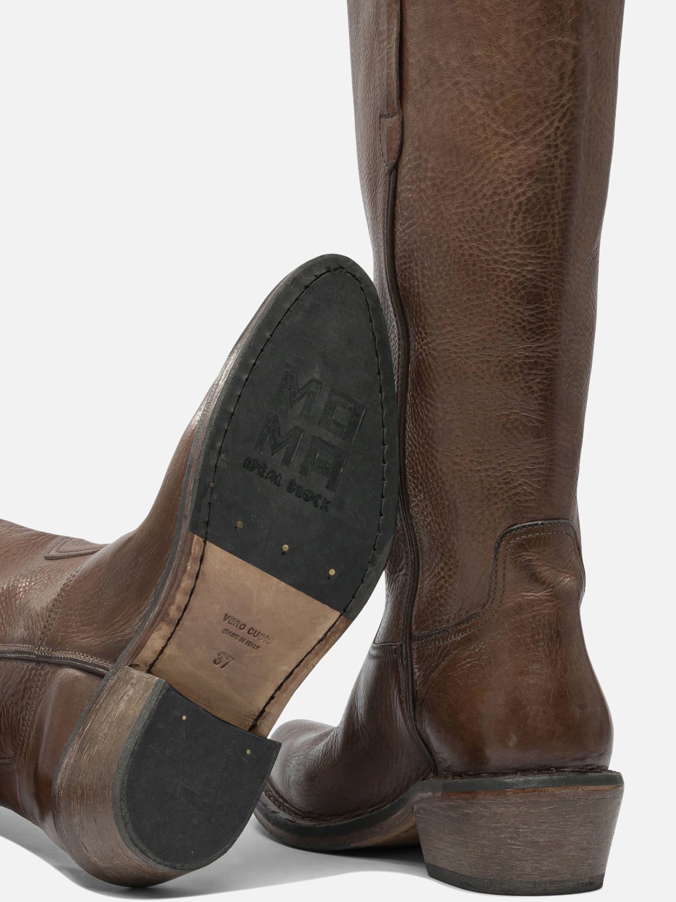 Cowboy 100% leather - 80% rubber 20% leather  Brown - Moma Women | PDP | VIETTI Online Store | Zoom-Modal_5
