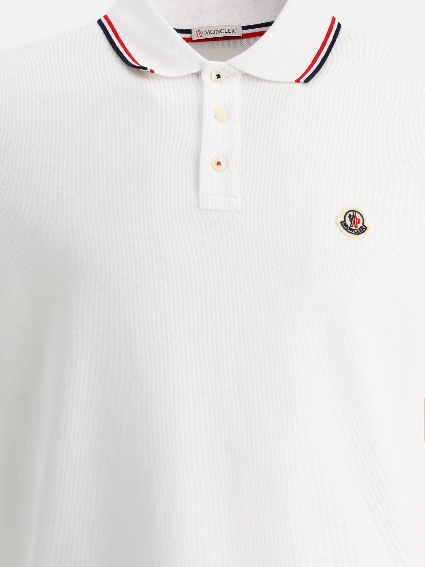 Polo shirts with buttons Logo  White - Moncler Men | PDP | VIETTI Online Store | thumbnail_3