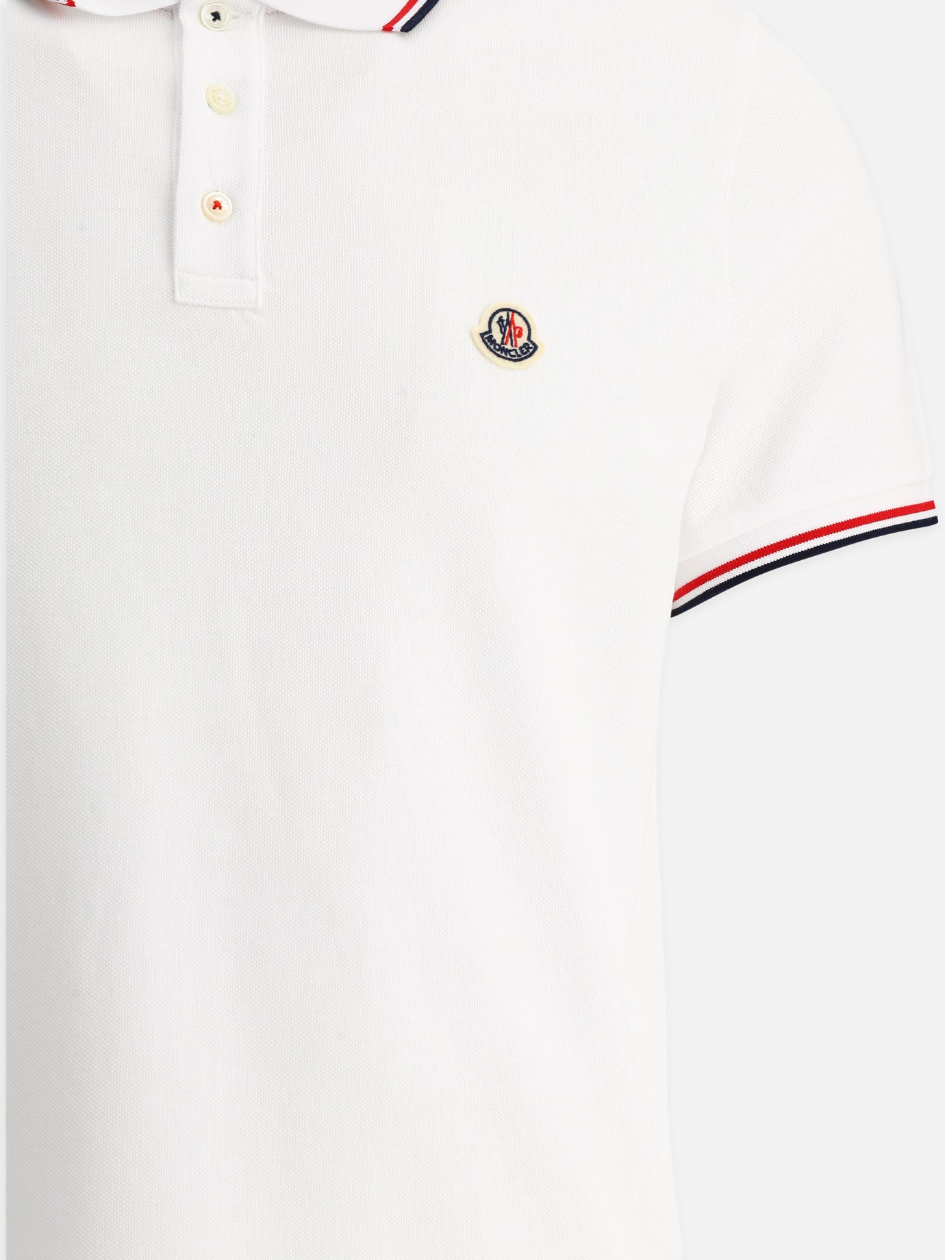 Polo shirts with buttons Logo  White - Moncler Men | PDP | VIETTI Online Store | thumbnail_4