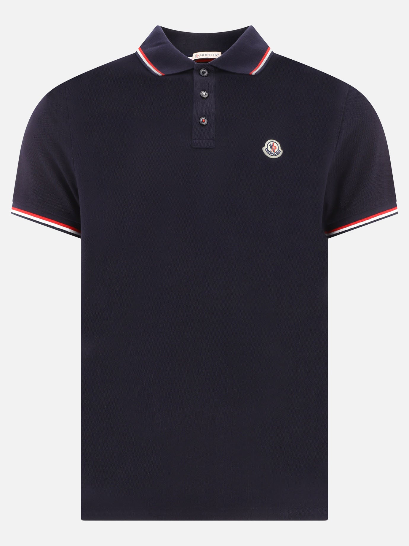 Polo shirts with buttons Logo  Blue - Moncler Men | PDP | VIETTI Online Store | thumbnail