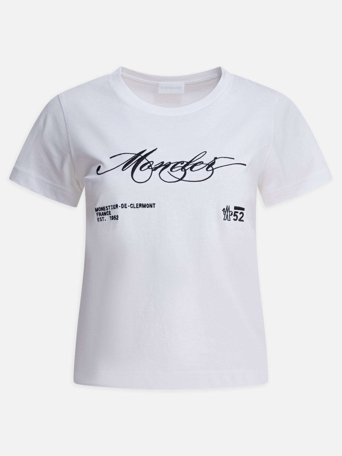 T-shirt girocollo Logo  Bianco - Moncler Donna | PDP | VIETTI Online Store | Zoom-Modal
