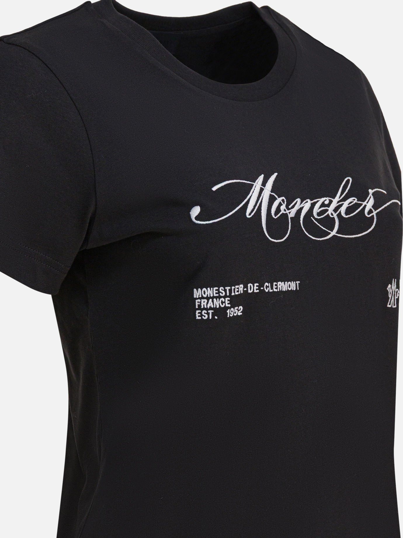 T-shirt girocollo Logo  Nero - Moncler Donna | PDP | VIETTI Online Store | thumbnail_4