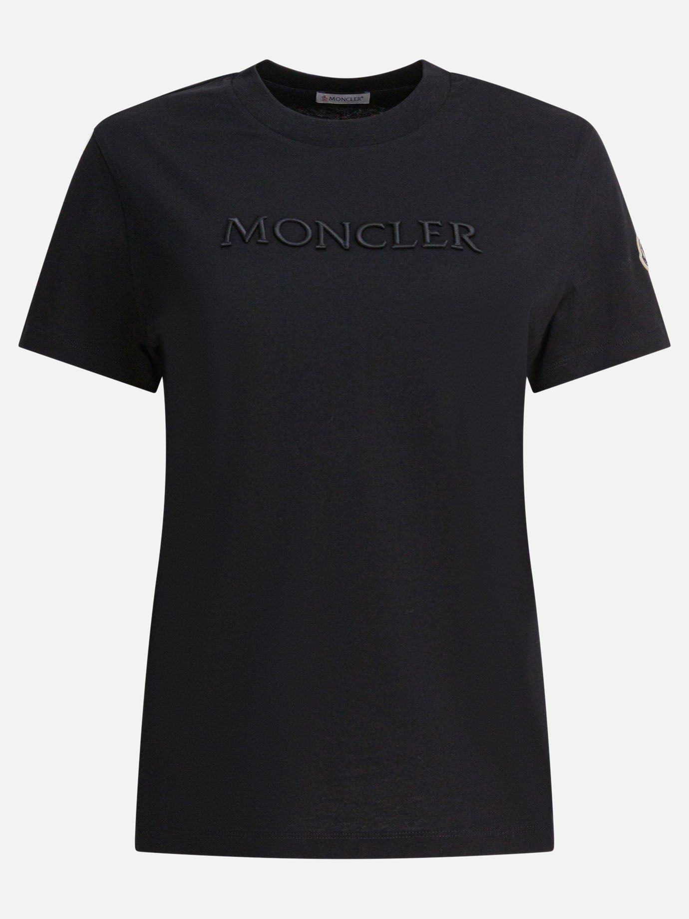 T-shirt girocollo Logo  Nero - Moncler Donna | PDP | VIETTI Online Store | Zoom-Modal
