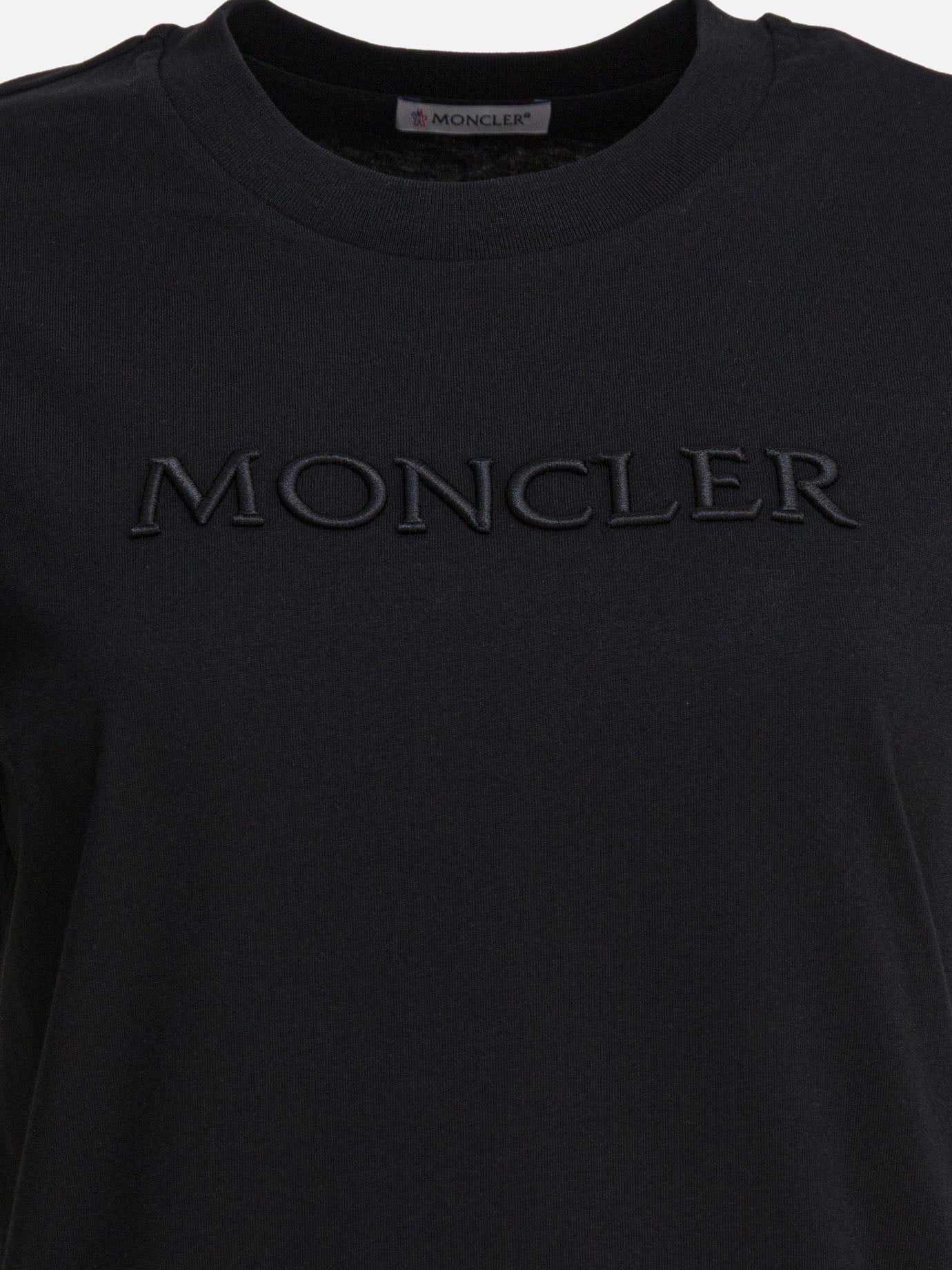 T-shirt girocollo Logo  Nero - Moncler Donna | PDP | VIETTI Online Store | Zoom-Modal_3
