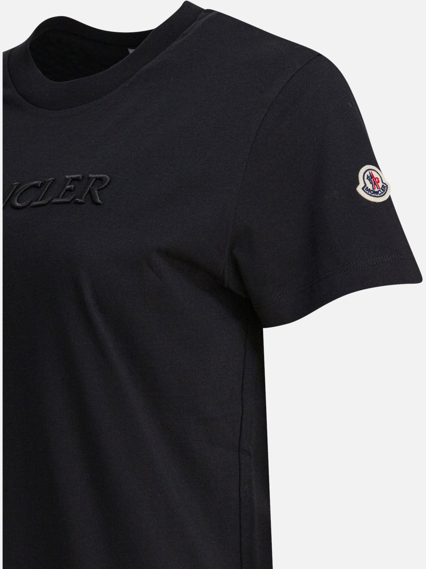 T-shirt girocollo Logo  Nero - Moncler Donna | PDP | VIETTI Online Store | thumbnail_4