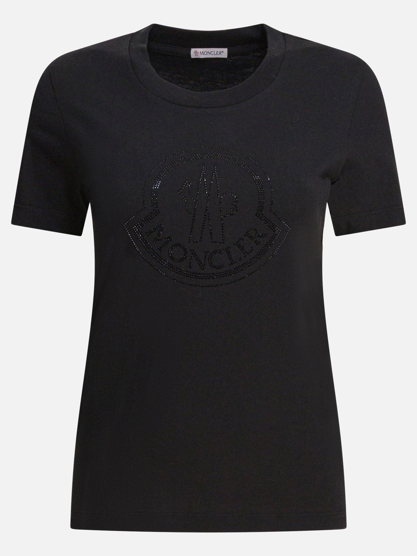 T-shirt girocollo Logo  Nero - Moncler Donna | PDP | VIETTI Online Store | Zoom-Modal
