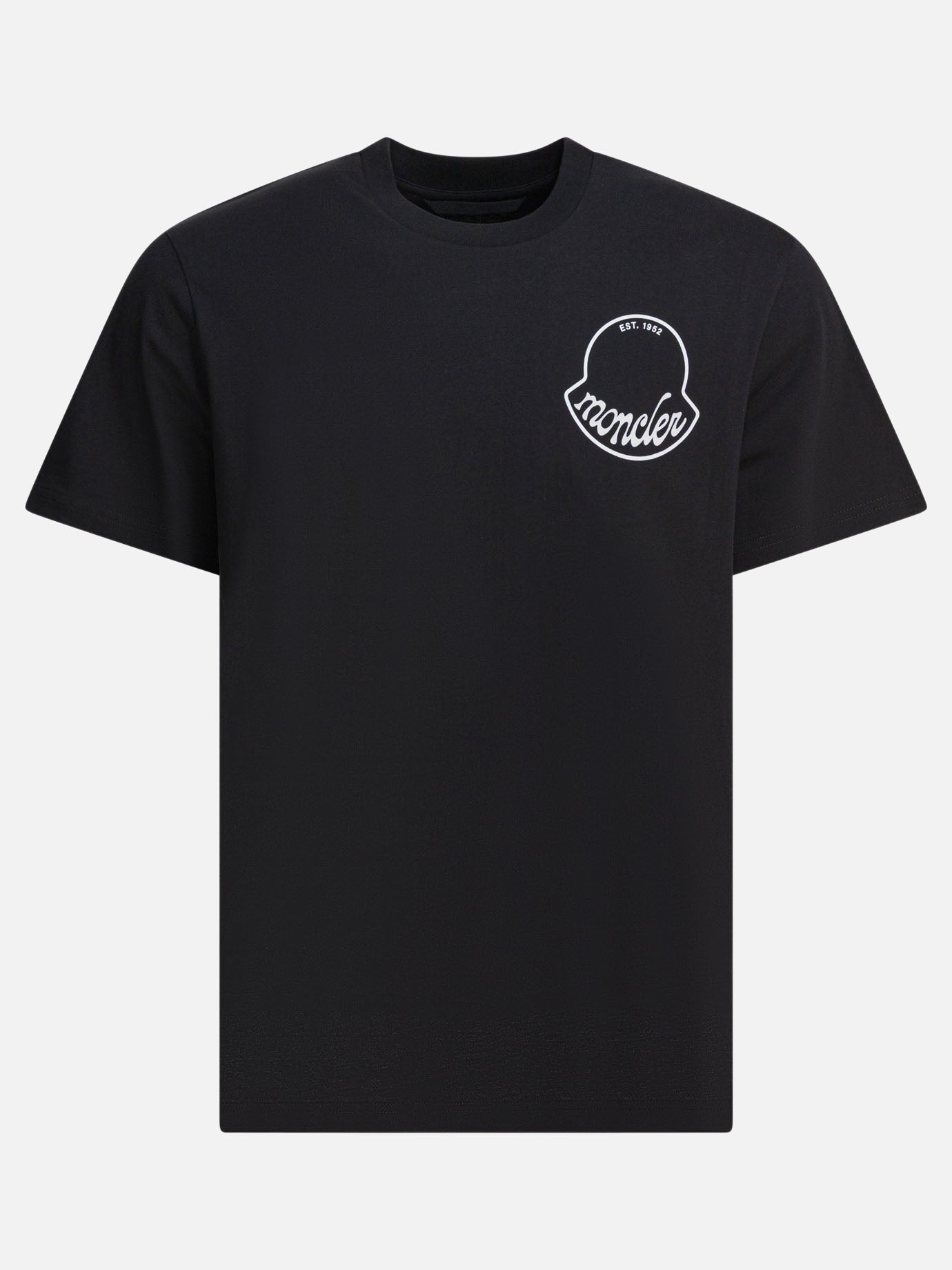 Crewneck t-shirts Logo  Black - Moncler Men | PDP | VIETTI Online Store | Zoom-Modal
