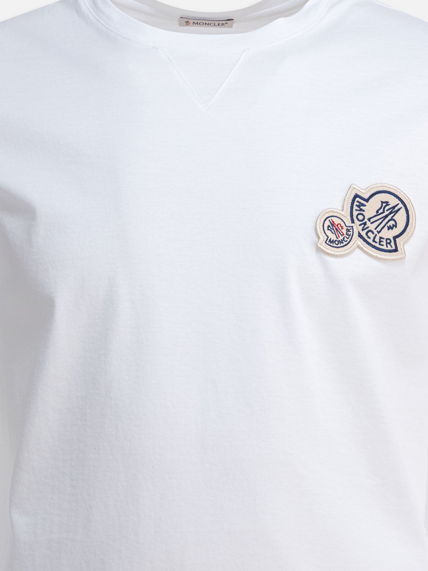 T-shirt girocollo Logo  Bianco - Moncler Uomo | PDP | VIETTI Online Store | thumbnail_3