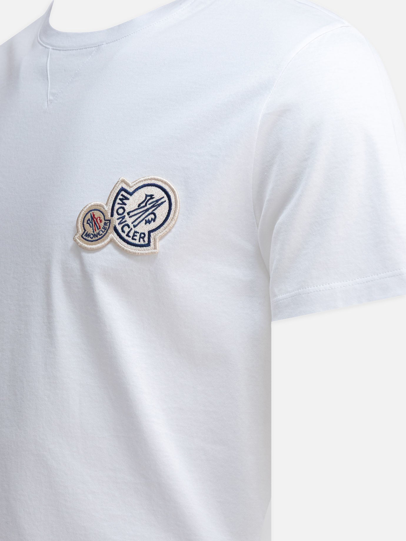 T-shirt girocollo Logo  Bianco - Moncler Uomo | PDP | VIETTI Online Store | thumbnail_4