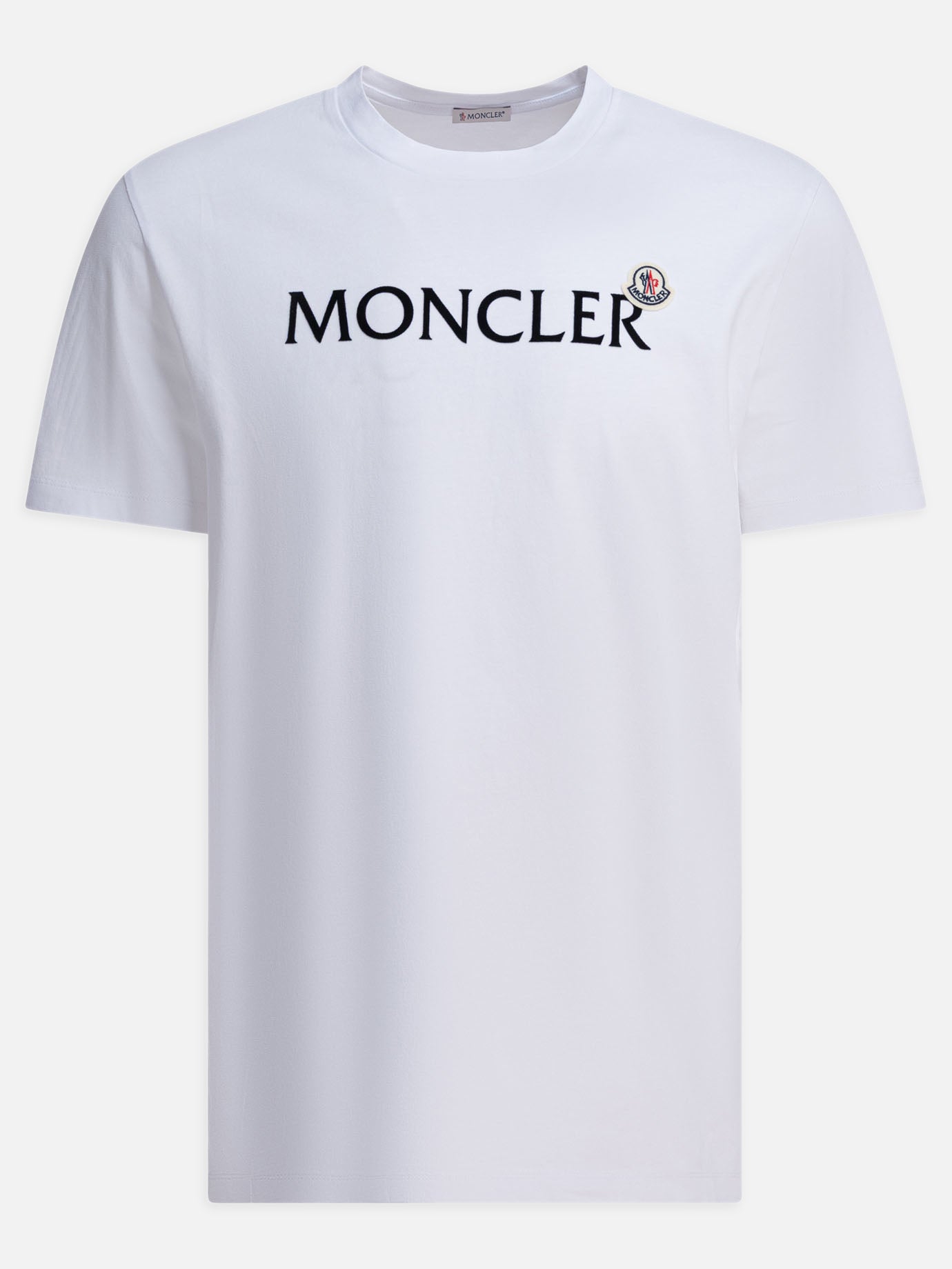 T-shirt girocollo Logo  Bianco - Moncler Uomo | PDP | VIETTI Online Store | thumbnail