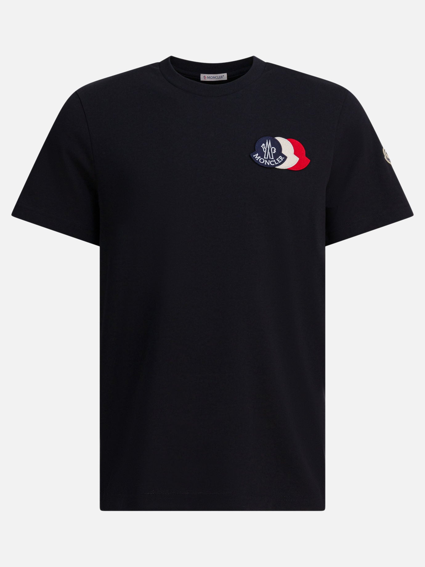 T-shirt girocollo Logo  Nero - Moncler Uomo | PDP | VIETTI Online Store | thumbnail