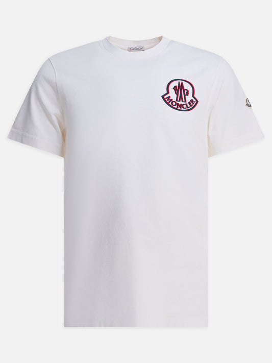 T-shirt girocollo Logo  Bianco - Moncler Uomo | PLP | VIETTI Online Store 
