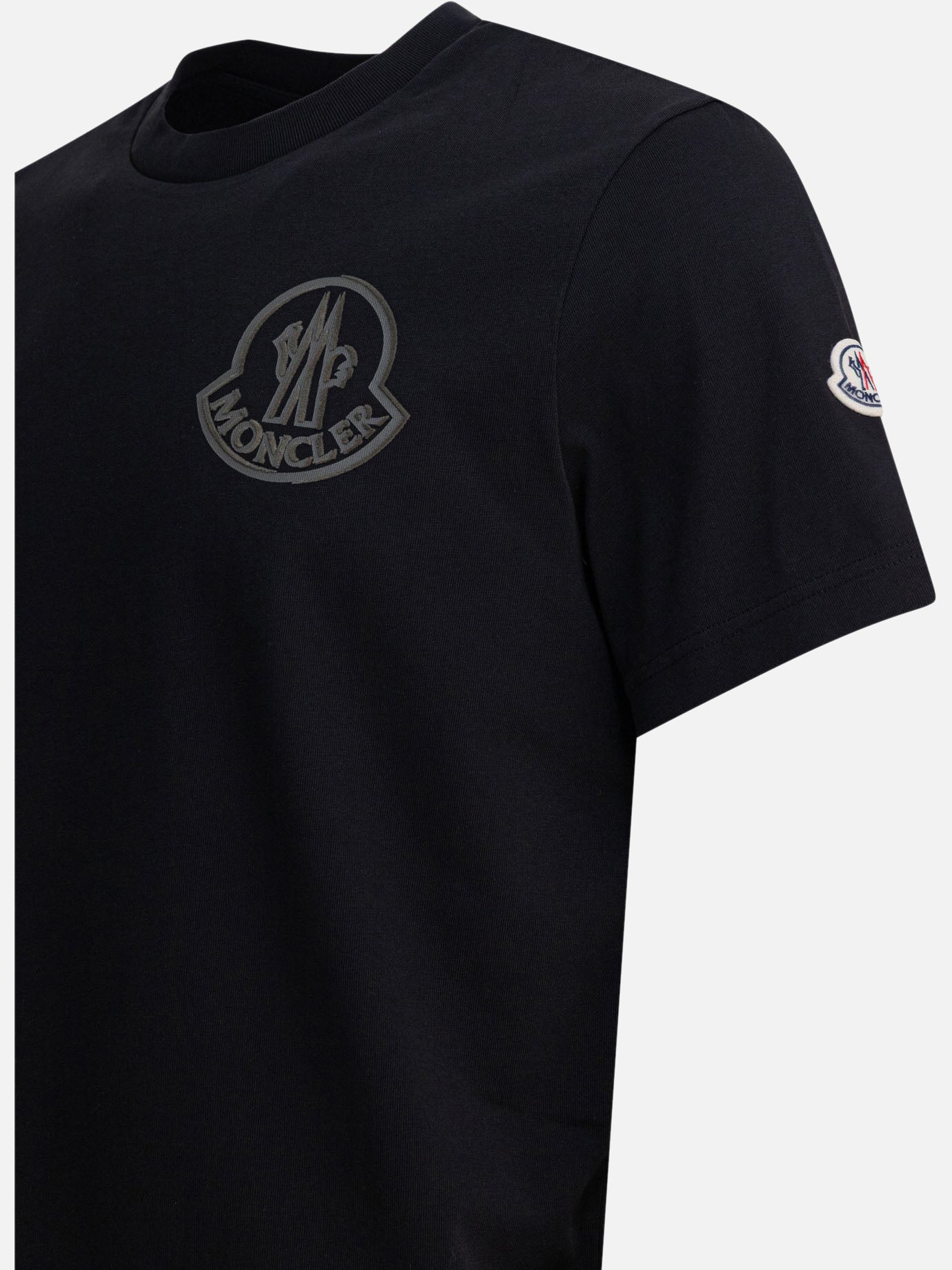 T-shirt girocollo Logo  Nero - Moncler Uomo | PDP | VIETTI Online Store | Zoom-Modal_4

