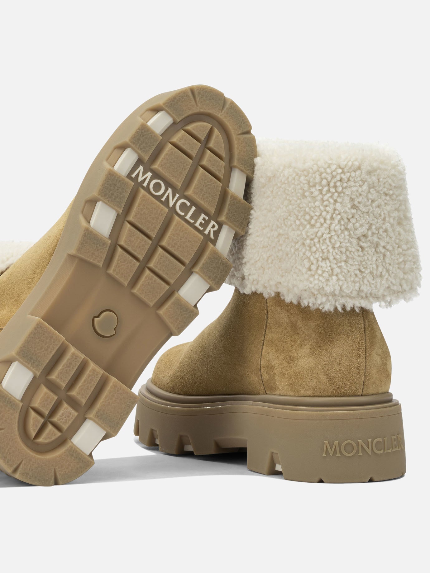 Pull-on boots 100% shearling - 100% rubber  Beige - Moncler Women | PDP | VIETTI Online Store | Zoom-Modal_5
