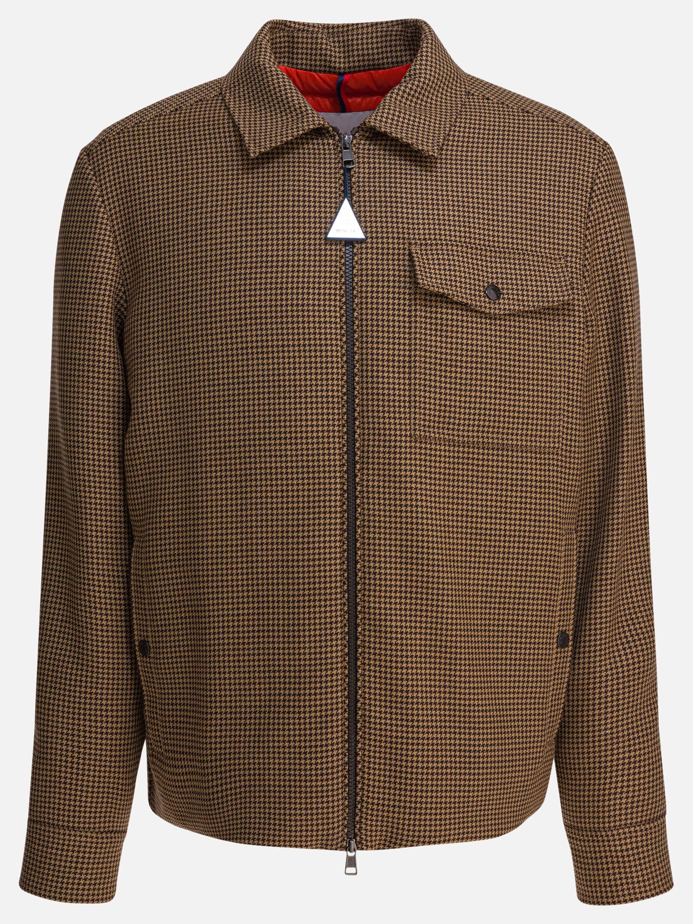 Down jackets Houndstooth  Brown - Moncler Men | PDP | VIETTI Online Store | thumbnail