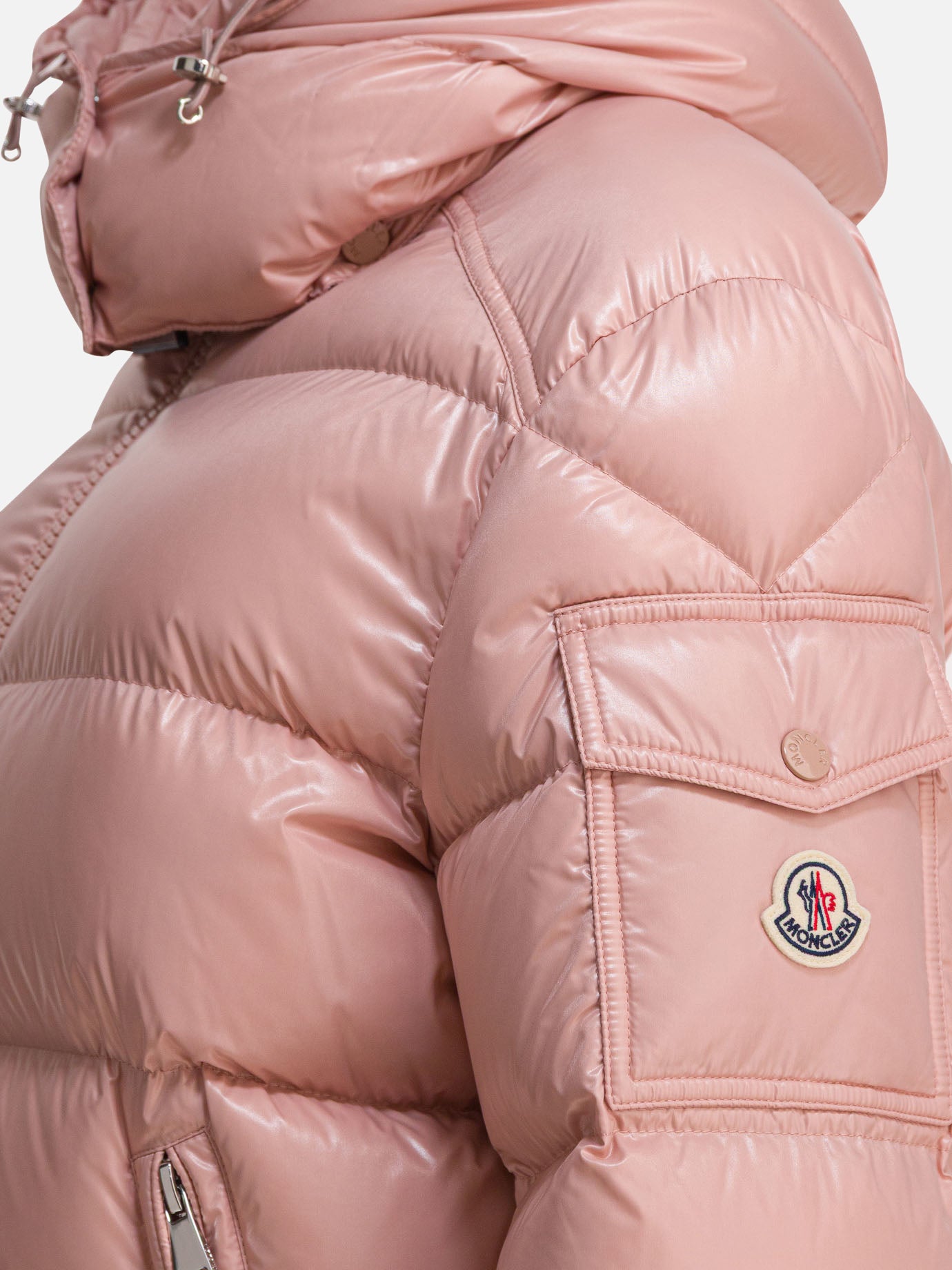 Piumini corti Solid colour  Rosa - Moncler Donna | PDP | VIETTI Online Store | thumbnail_4