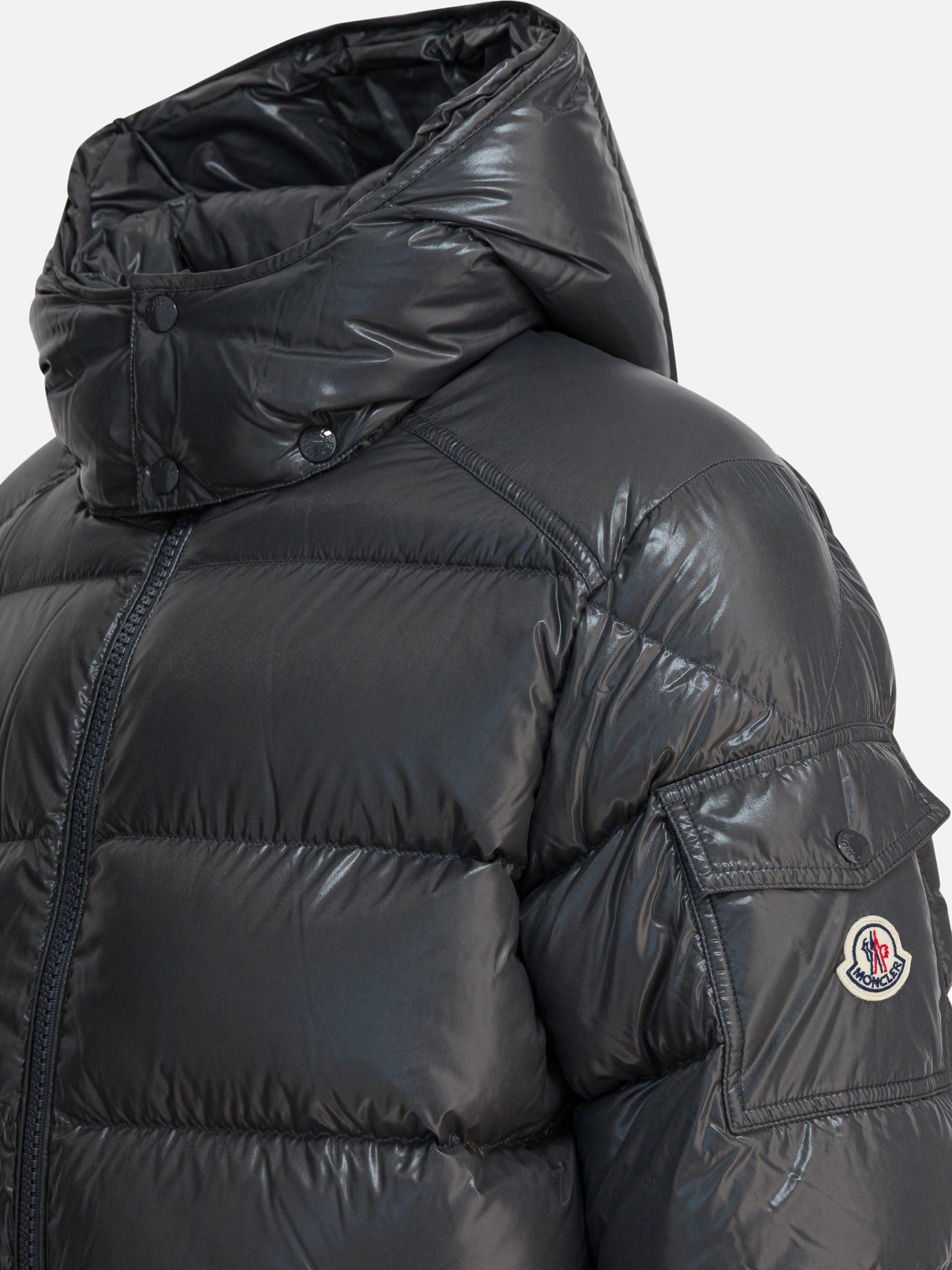 Piumini corti Solid colour  Grigio - Moncler Uomo | PDP | VIETTI Online Store | Zoom-Modal_4
