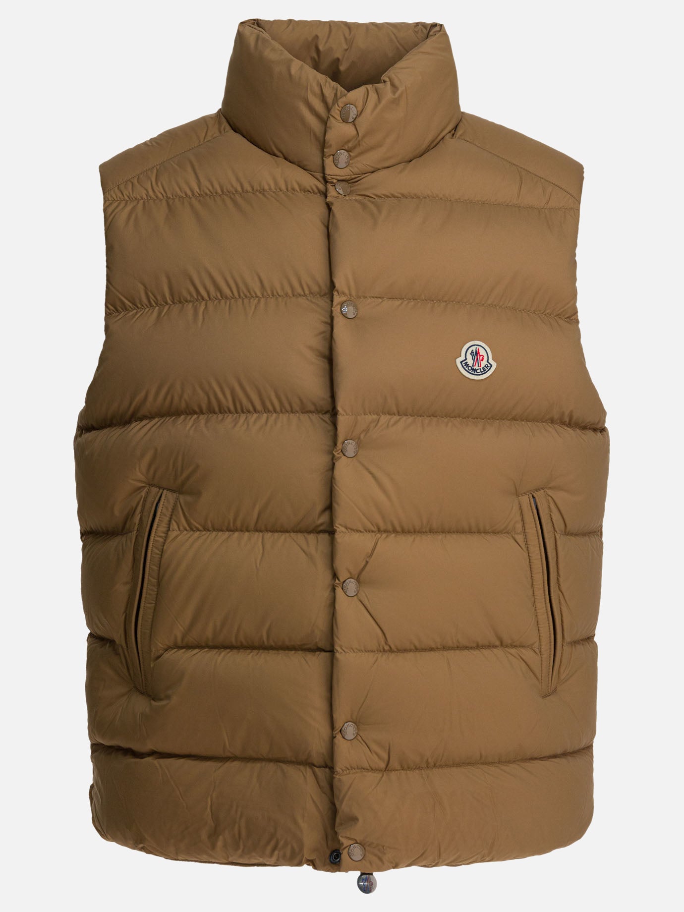 Giacche smanicate Logo  Beige - Moncler Uomo | PDP | VIETTI Online Store | thumbnail