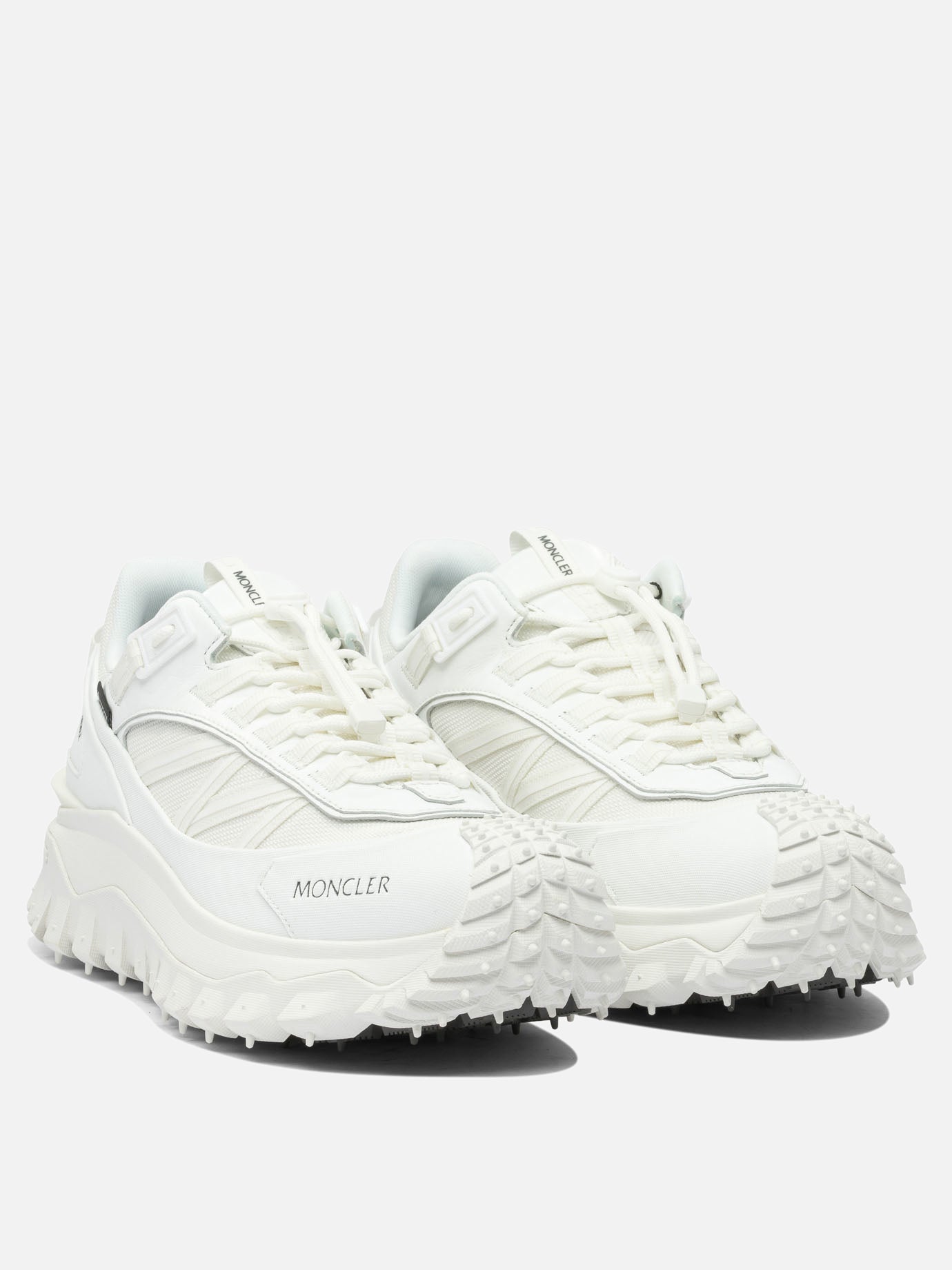 Sneaker basse 60% nylon 40% leather - 100% rubber  Bianco - Moncler Uomo | PDP | VIETTI Online Store | thumbnail_2