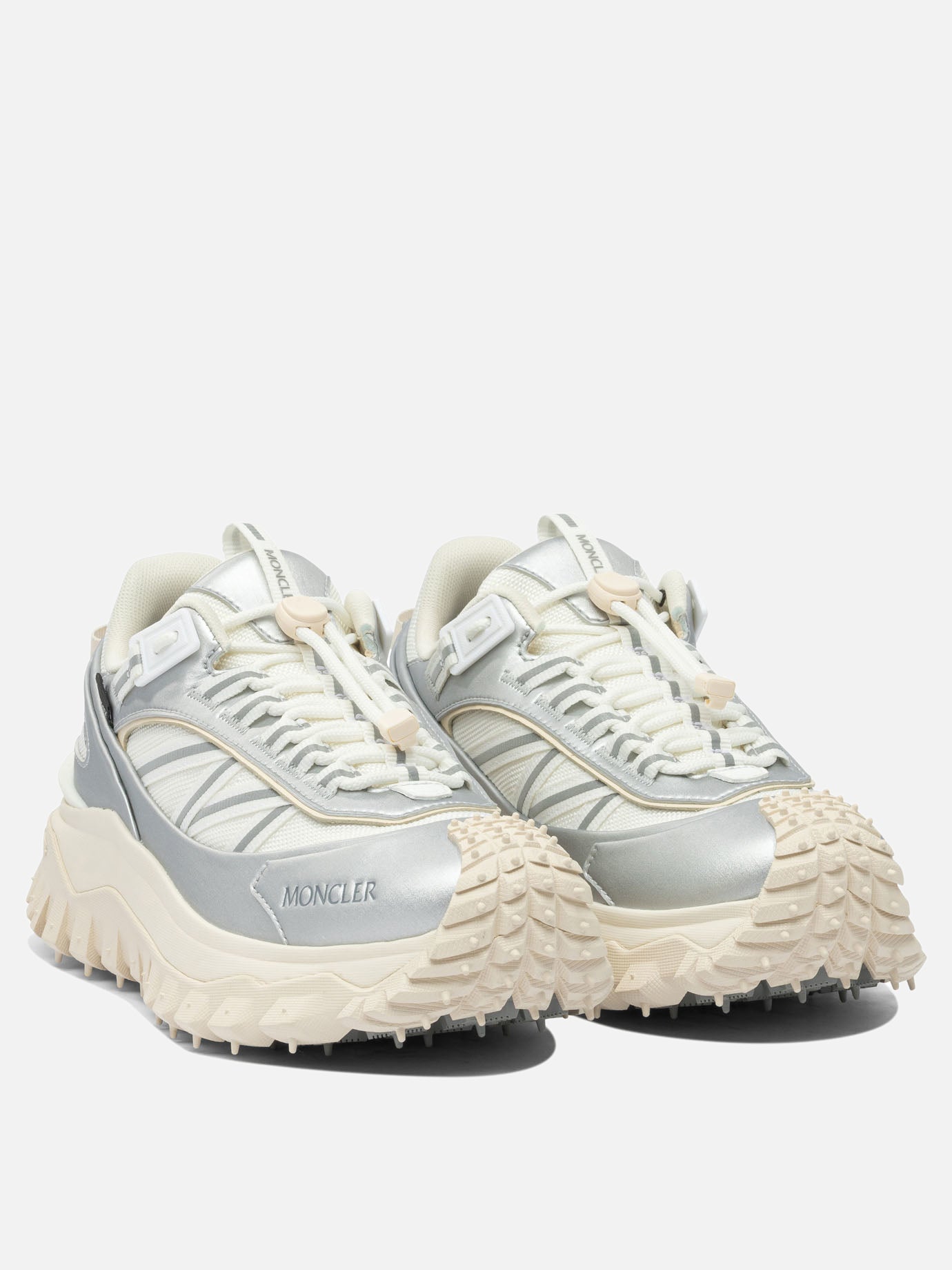 Sneaker basse 60% nylon 40% leather - 100% rubber  Arancione - Moncler Donna | PDP | VIETTI Online Store | thumbnail_2