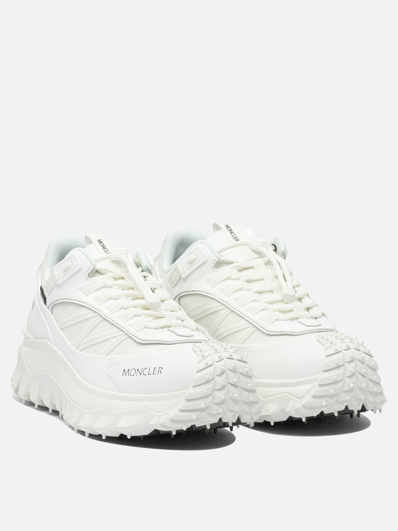 Sneaker basse 60% nylon 40% leather - 100% rubber  Bianco - Moncler Donna | PDP | VIETTI Online Store | thumbnail_2