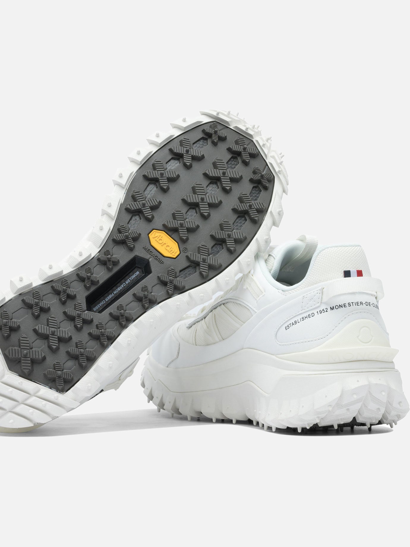 Sneaker basse 60% nylon 40% leather - 100% rubber  Bianco - Moncler Donna | PDP | VIETTI Online Store | thumbnail_5