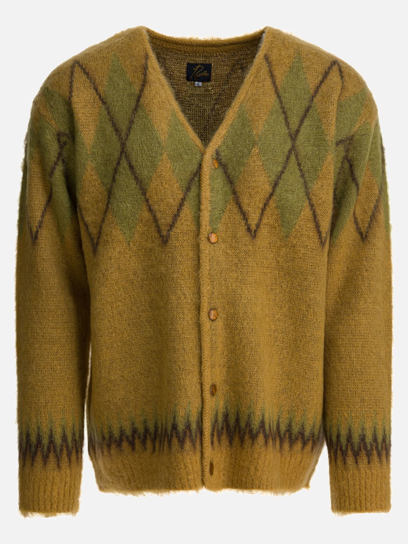 Cardigan Argyle  Giallo - Needles Uomo | PDP | VIETTI Online Store | thumbnail