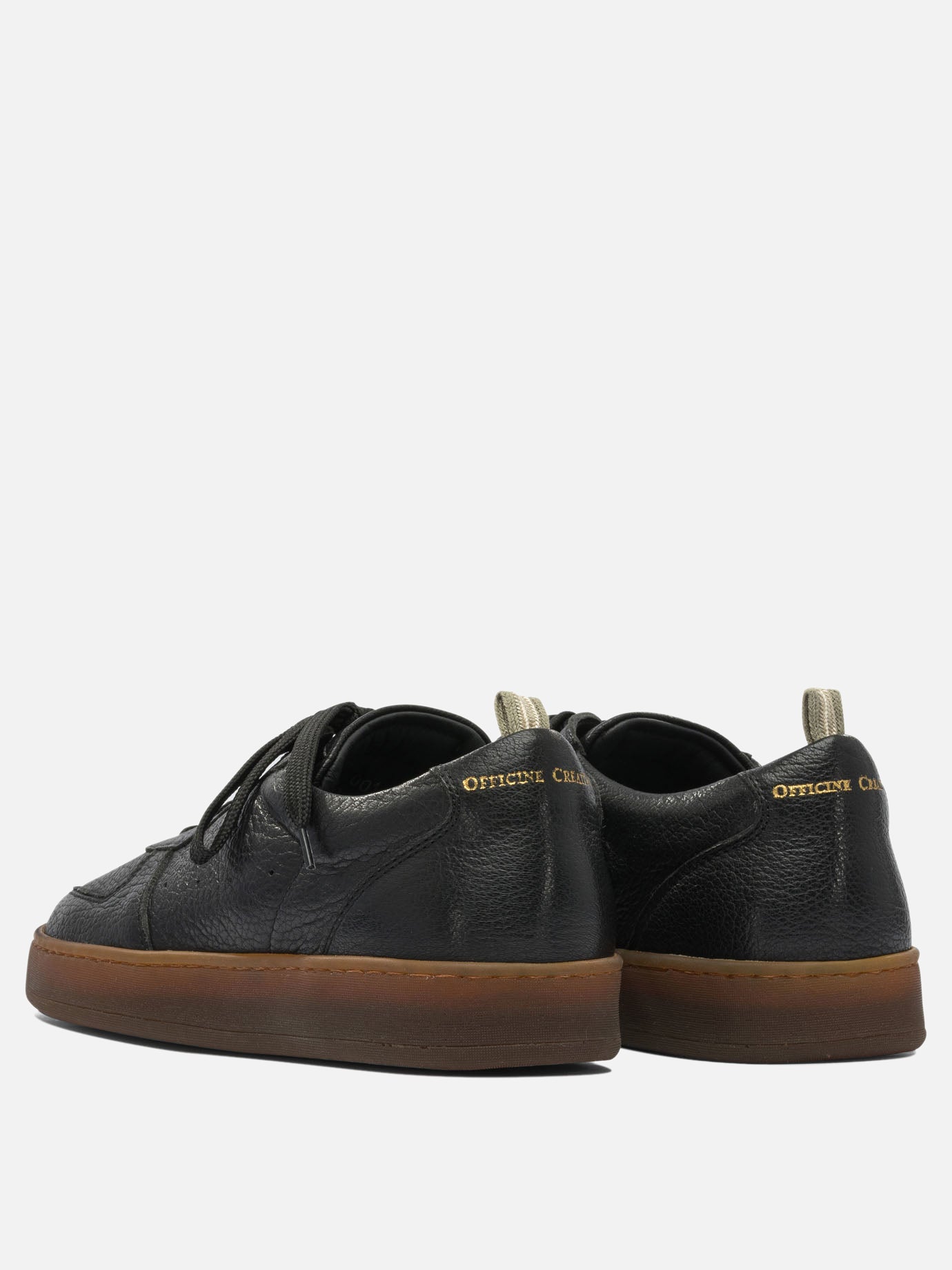 Sneaker basse 100% leather - 100% rubber  Nero - Officine Creative Uomo | PDP | VIETTI Online Store | thumbnail_3