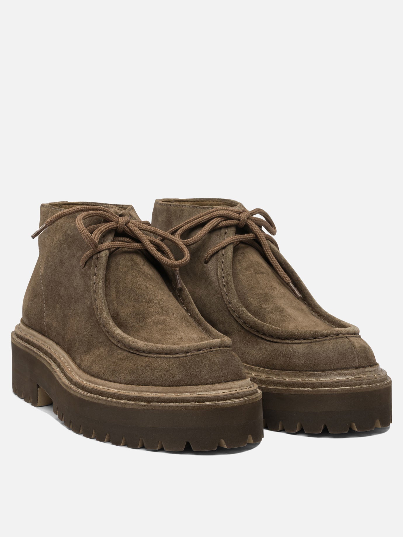 Laced loafers 100% suede - 100% rubber  Beige - Officine Creative Women | PDP | VIETTI Online Store | Zoom-Modal_2
