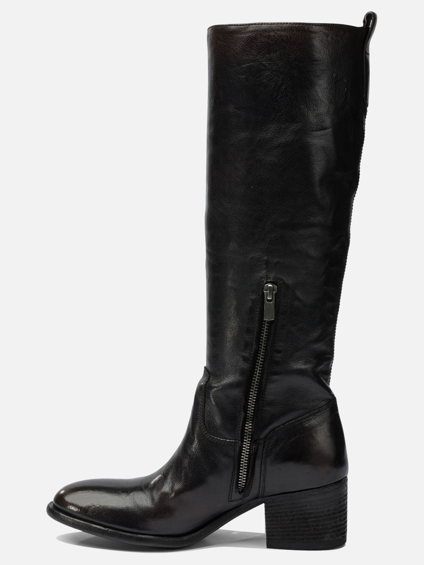 Al ginocchio 100% calf - 50% calf 50% rubber  Nero - Officine Creative Donna | PDP | VIETTI Online Store | thumbnail_3