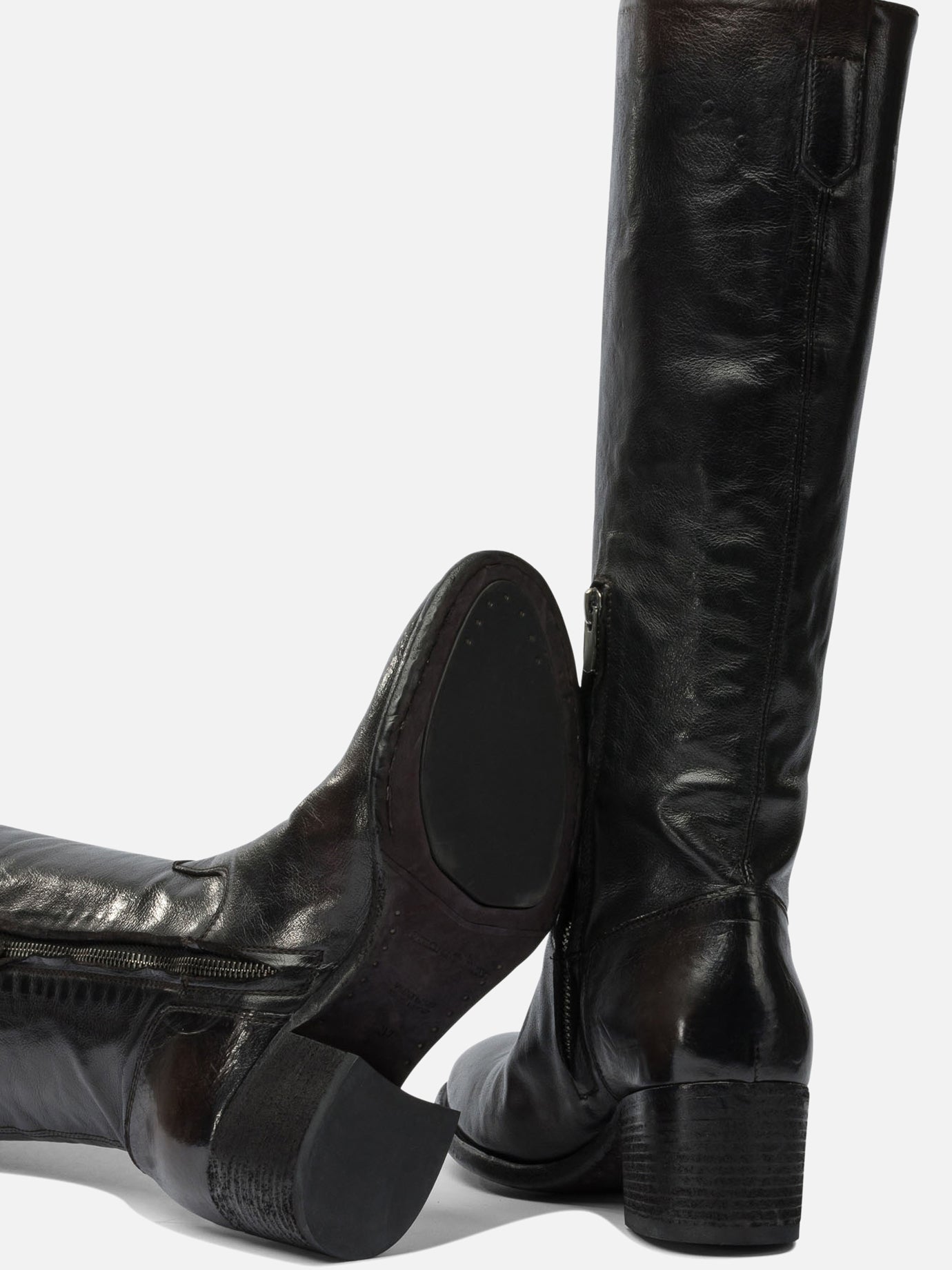 Al ginocchio 100% calf - 50% calf 50% rubber  Nero - Officine Creative Donna | PDP | VIETTI Online Store | thumbnail_5