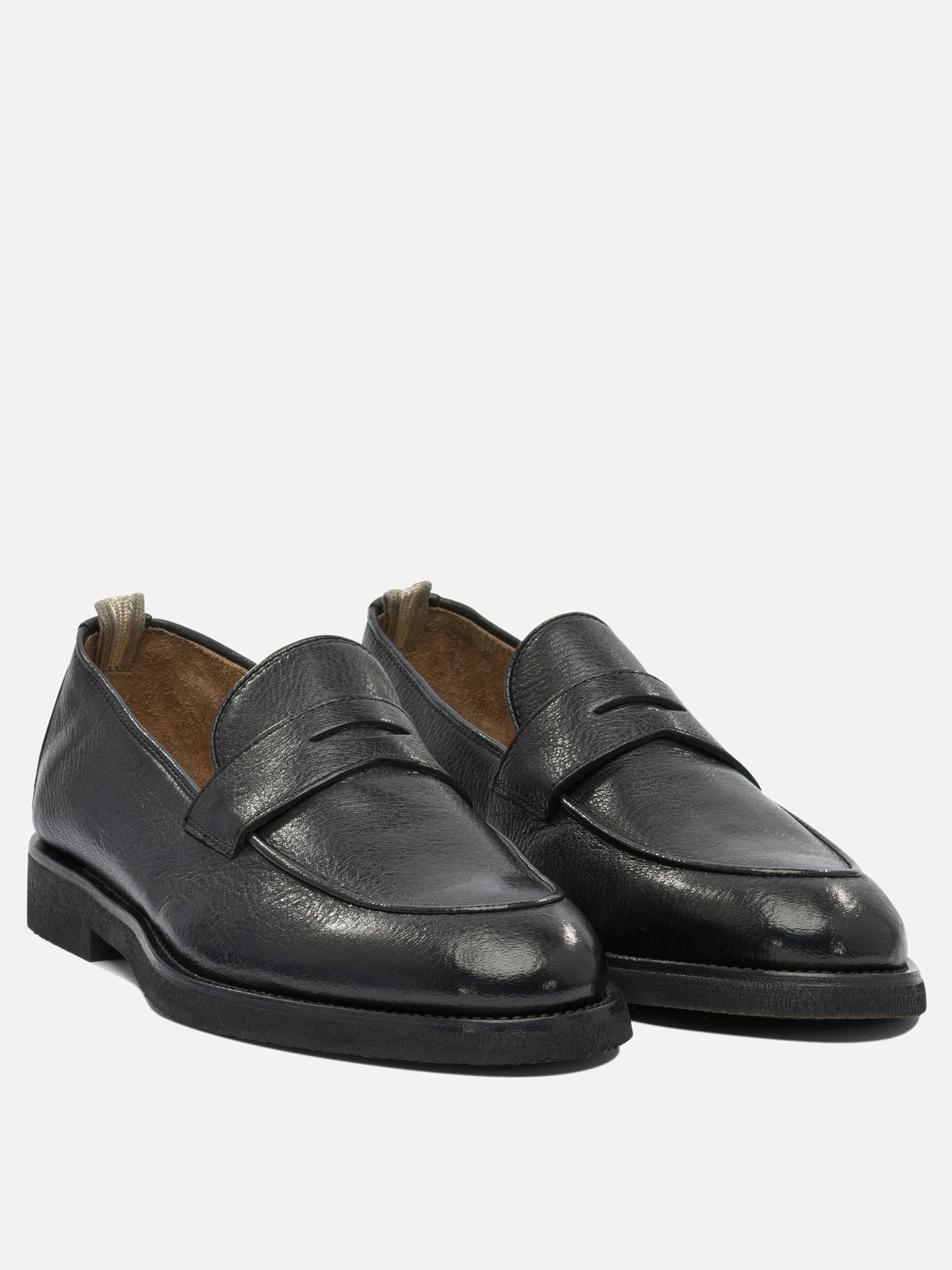 Loafers 100% suede - 100% rubber  Black - Officine Creative Men | PDP | VIETTI Online Store | thumbnail_2