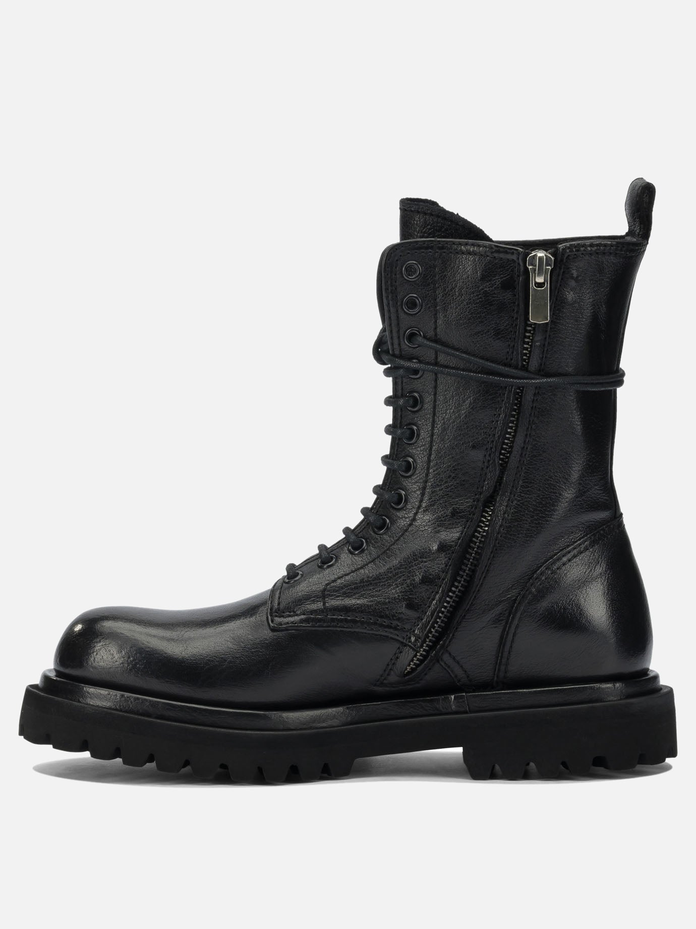 Combat boots 100% leather - 100% rubber  Black - Officine Creative Women | PDP | VIETTI Online Store | thumbnail_3