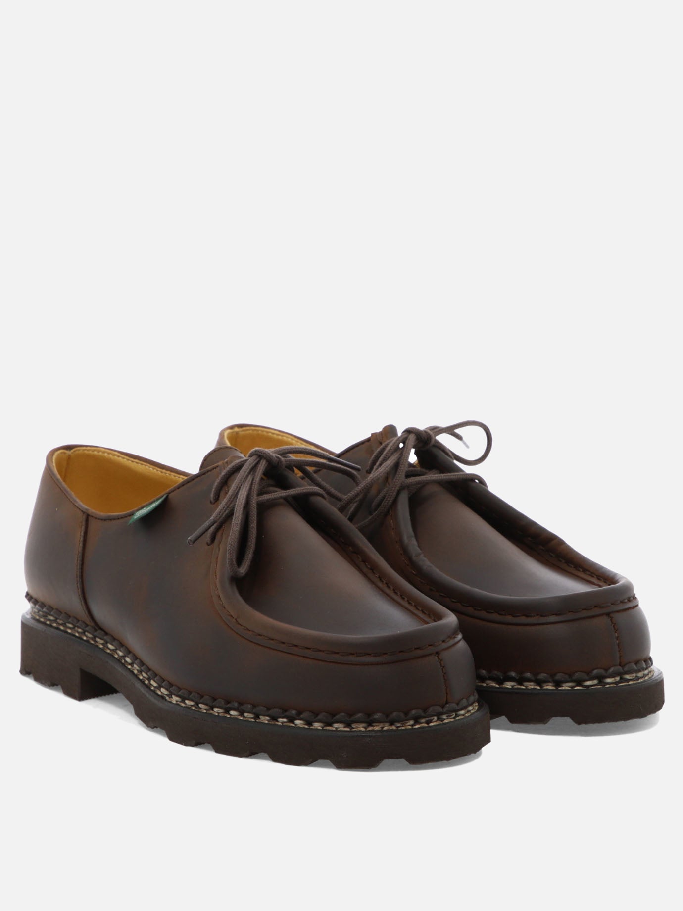 Laced loafers 100% leather - 100% rubber  Brown - Paraboot Men | PDP | VIETTI Online Store | thumbnail_2