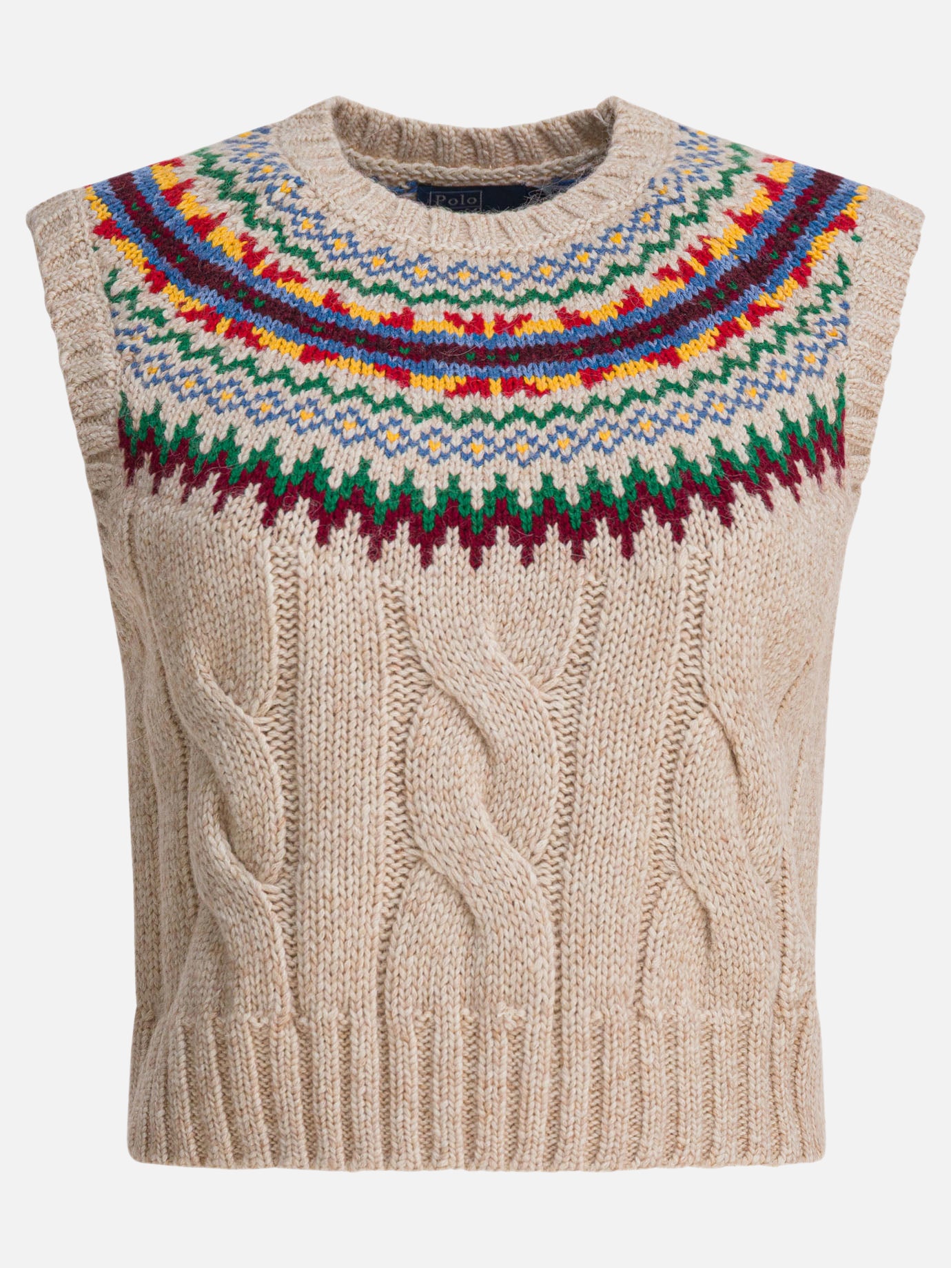Vests Textured knit  Beige - Polo Ralph Lauren Women | PDP | VIETTI Online Store | Zoom-Modal
