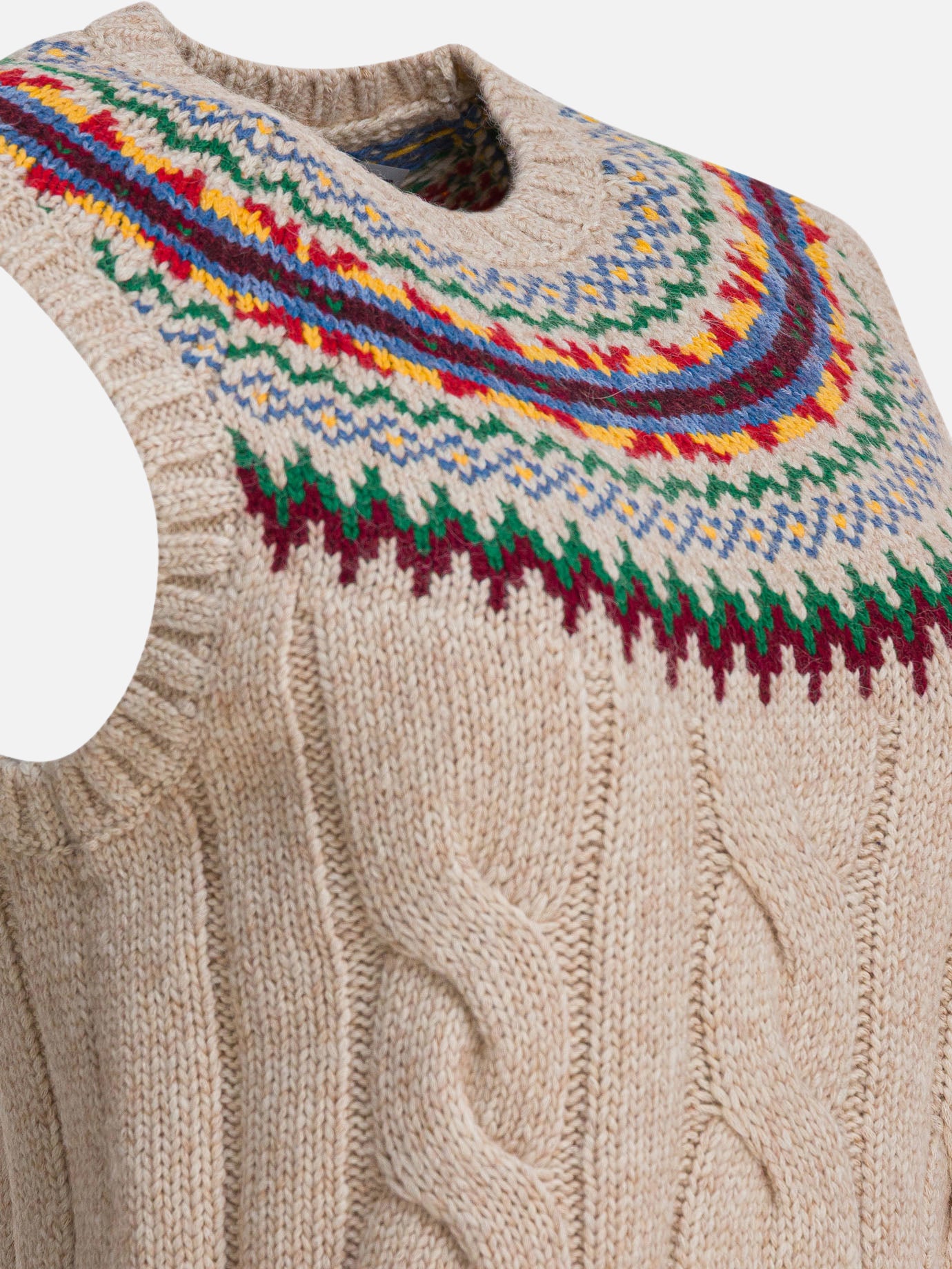 Vests Textured knit  Beige - Polo Ralph Lauren Women | PDP | VIETTI Online Store | Zoom-Modal_4
