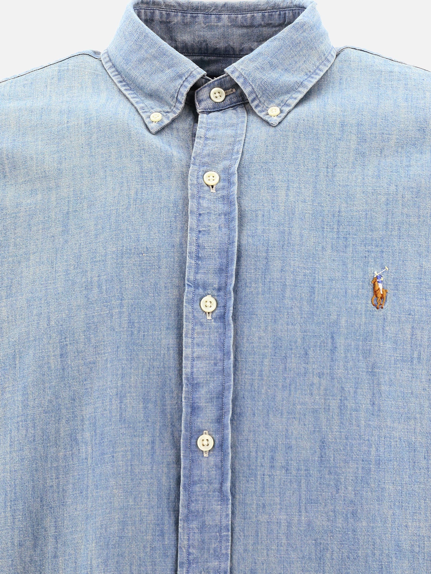 Camicie casual Solid colour  Azzurro - Polo Ralph Lauren Uomo | PDP | VIETTI Online Store | thumbnail_3