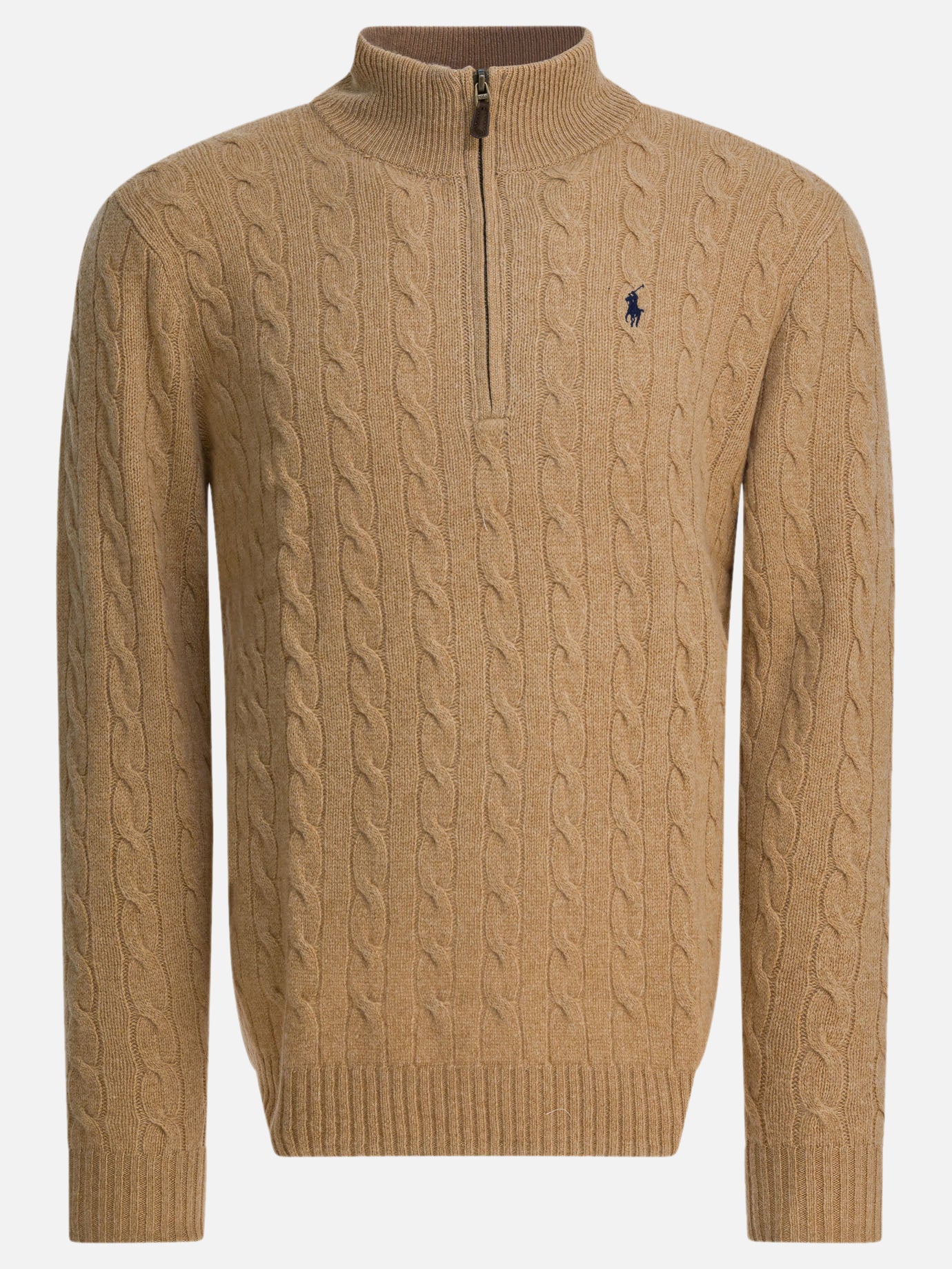 Maglioni con mezza zip Logo  Beige - Polo Ralph Lauren Uomo | PDP | VIETTI Online Store | Zoom-Modal
