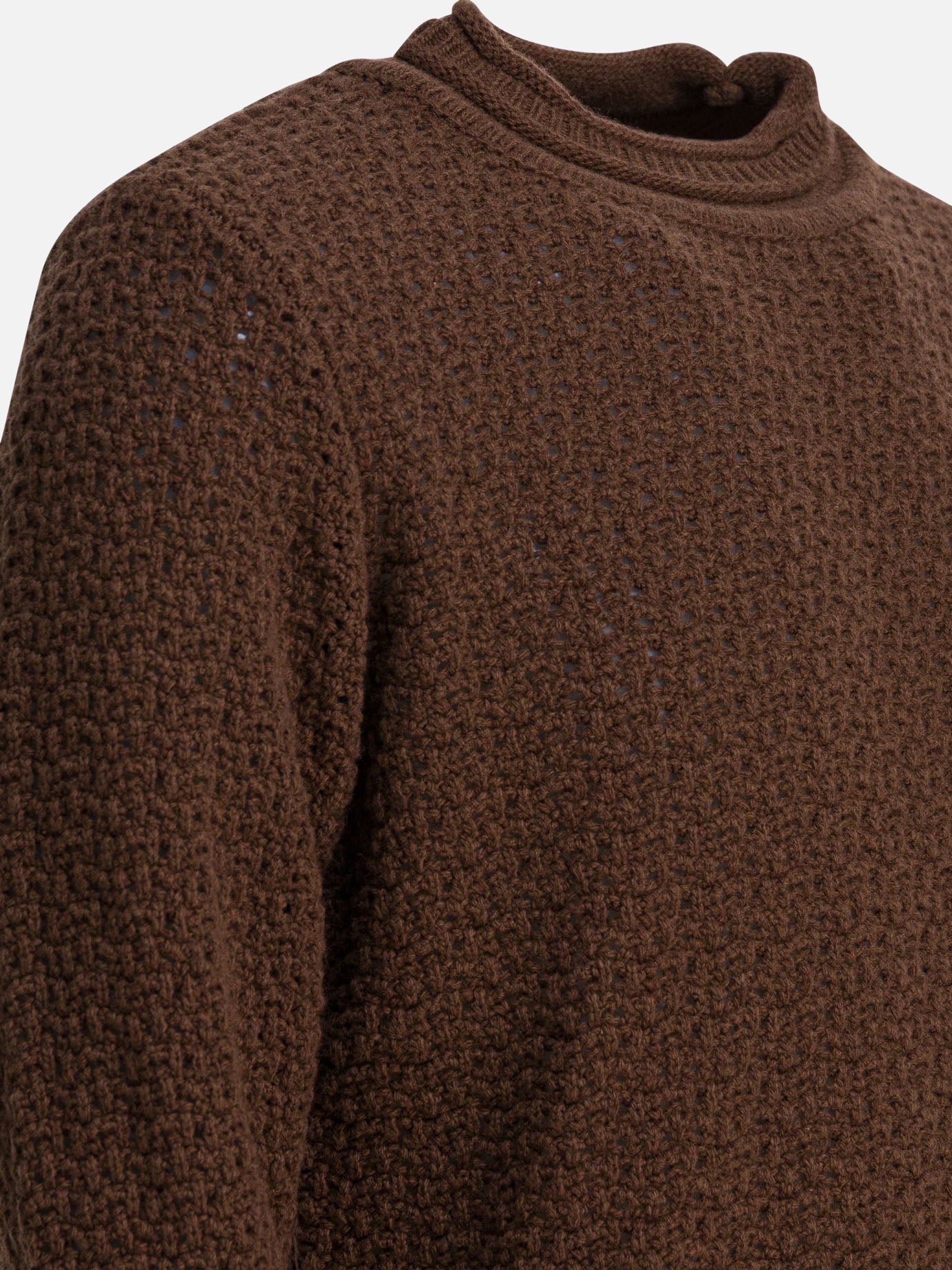 Crewneck sweaters Solid colour  Brown - Rakkì Men | PDP | VIETTI Online Store | thumbnail_4