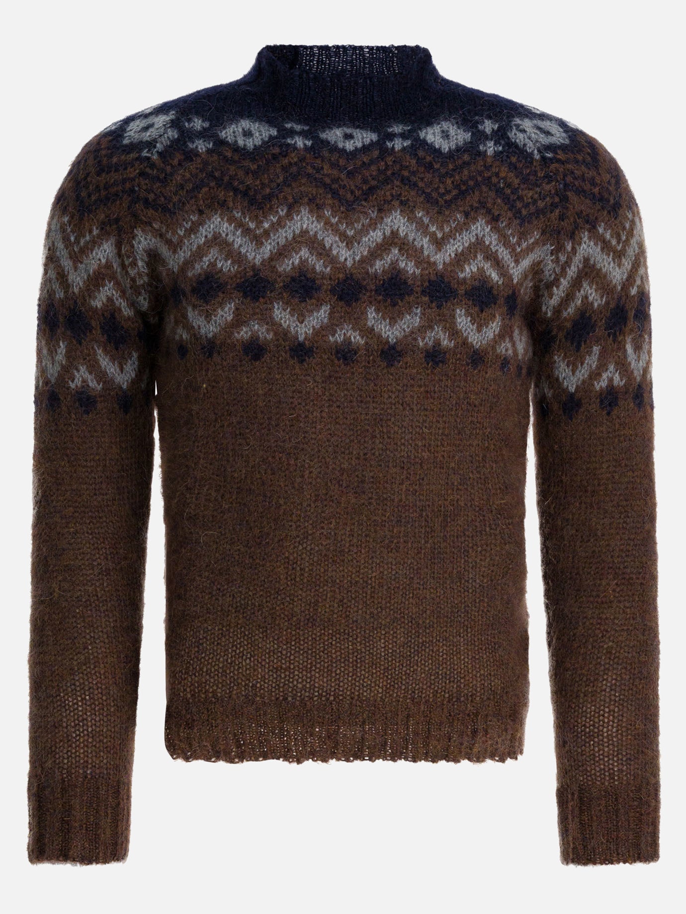 Crewneck sweaters Textured knit  Brown - Rakkì Men | PDP | VIETTI Online Store | thumbnail