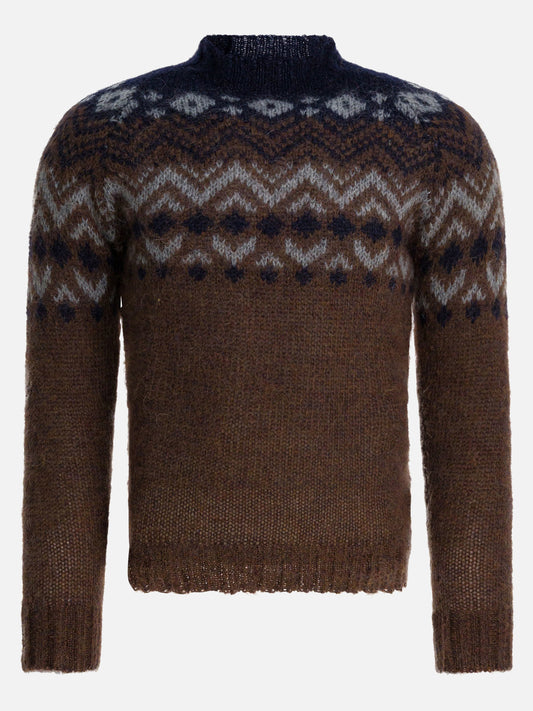 Maglioni girocollo Textured knit  Marrone - Rakkì Uomo | PLP | VIETTI Online Store 
