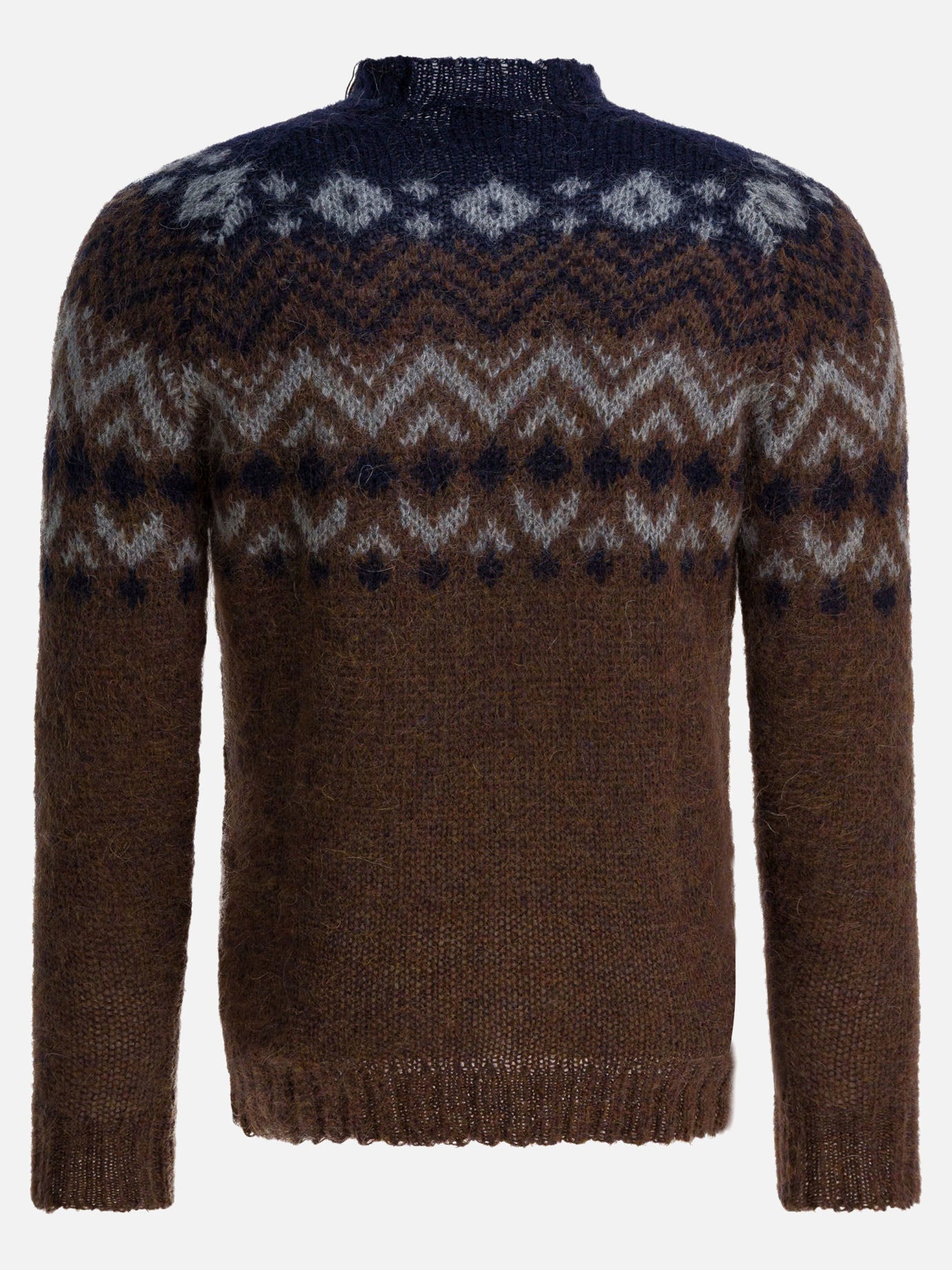 Crewneck sweaters Textured knit  Brown - Rakkì Men | PDP | VIETTI Online Store | Zoom-Modal_2
