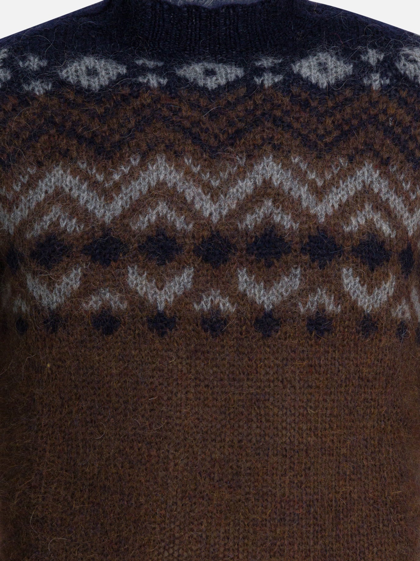Crewneck sweaters Textured knit  Brown - Rakkì Men | PDP | VIETTI Online Store | Zoom-Modal_3
