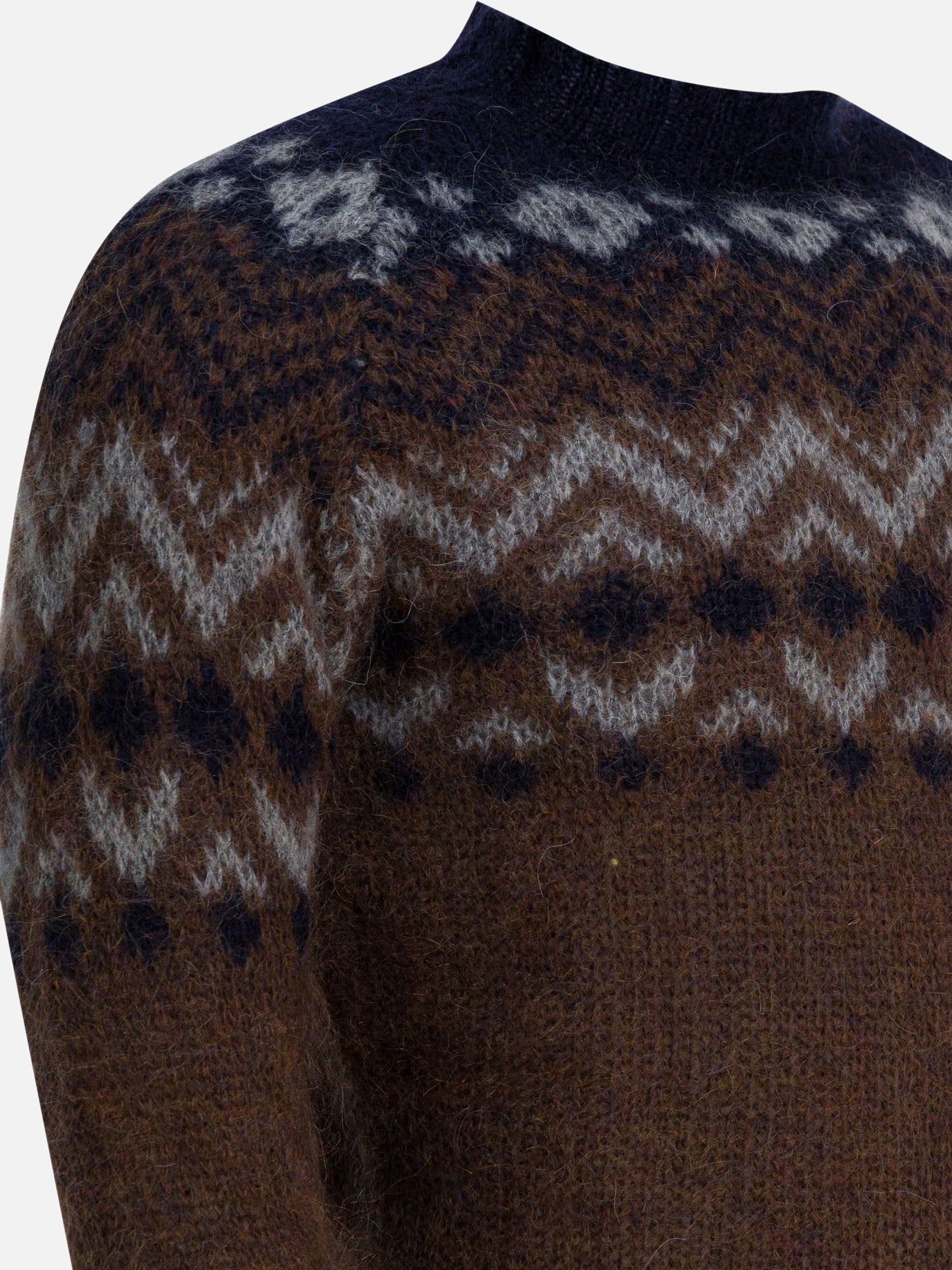 Crewneck sweaters Textured knit  Brown - Rakkì Men | PDP | VIETTI Online Store | thumbnail_4