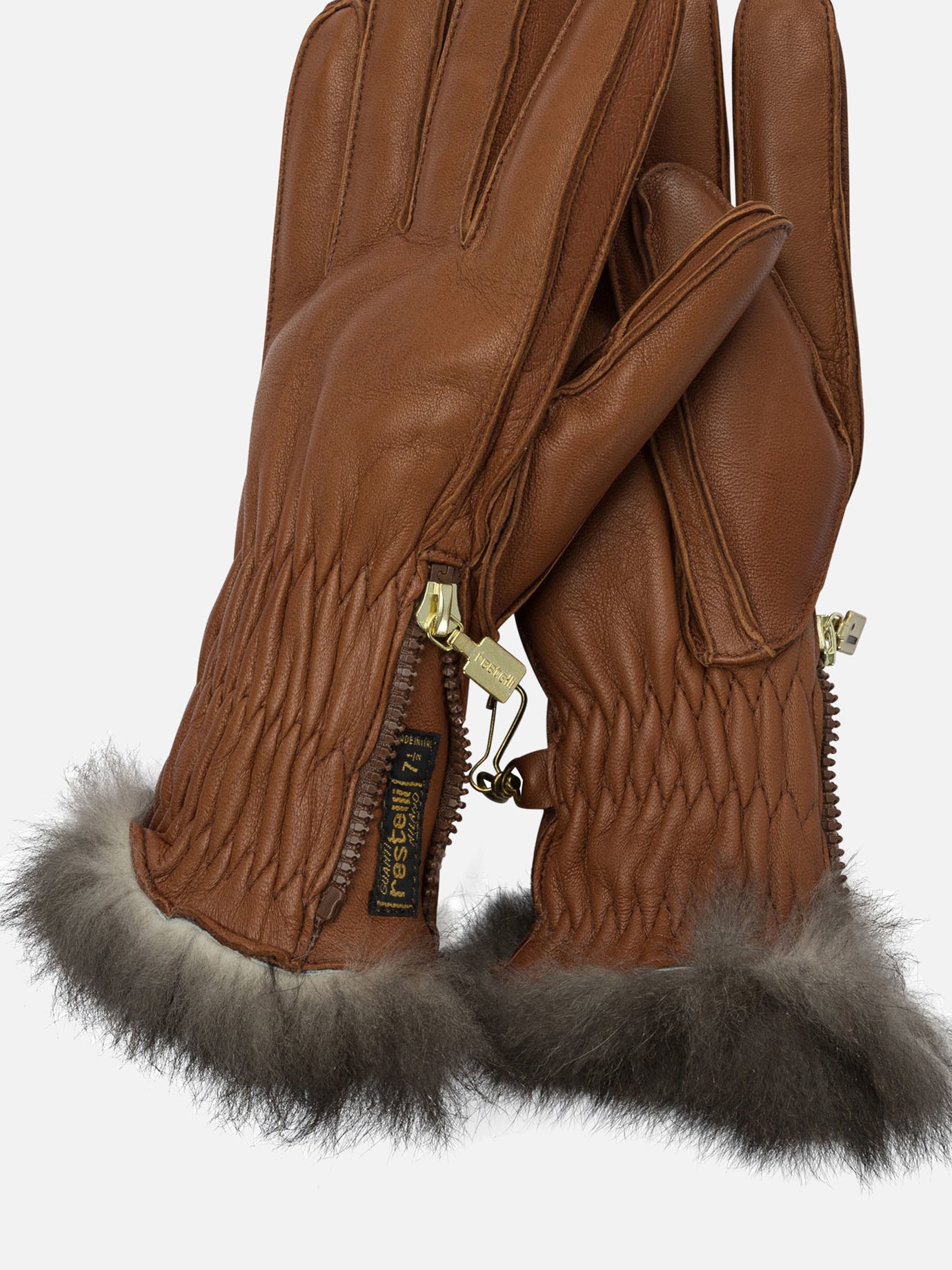 Guanti sportivi 100% leather  Marrone - Restelli Donna | PDP | VIETTI Online Store | Zoom-Modal_2
