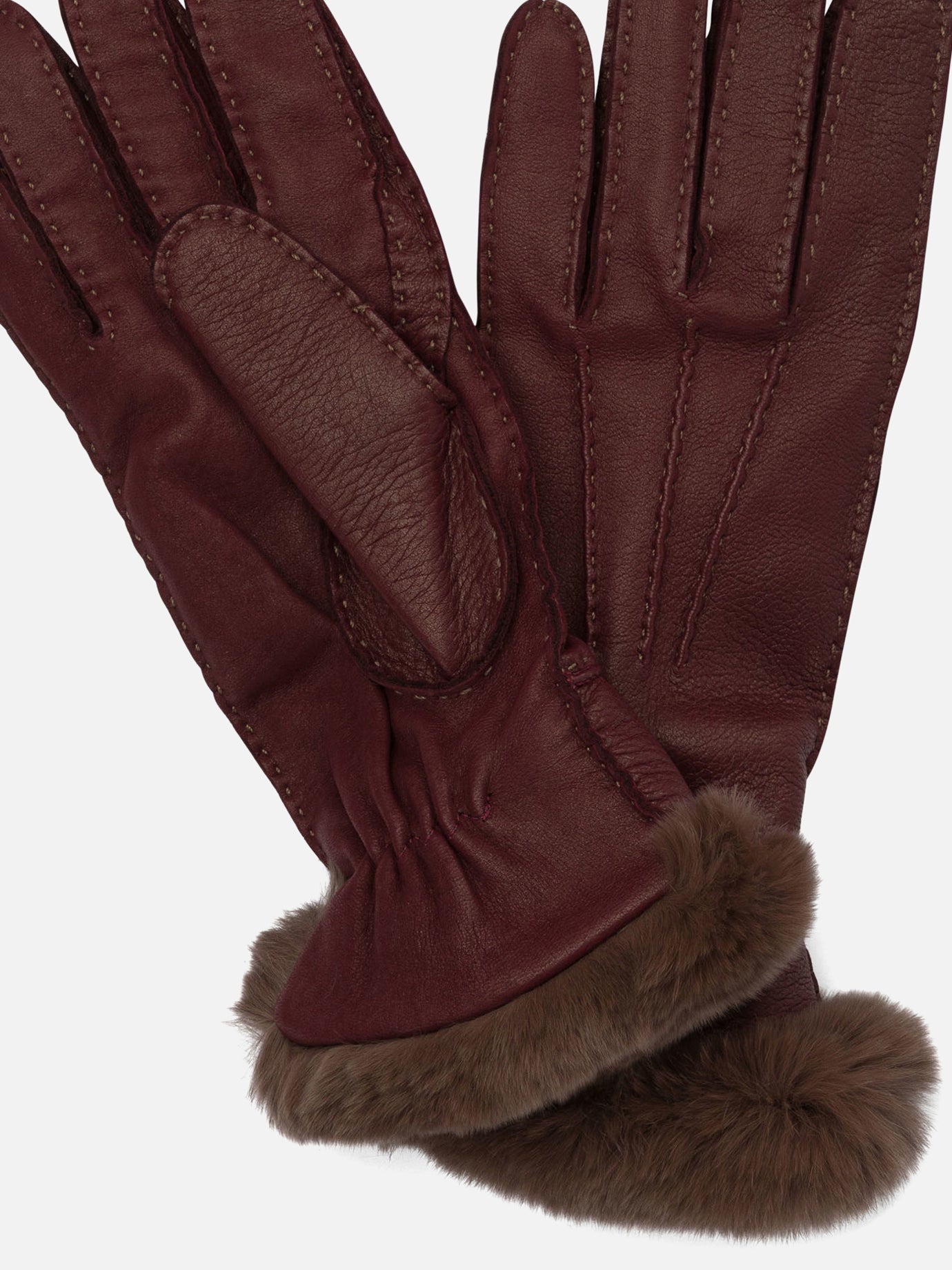 Guanti casual 100% leather  Bordeaux - Restelli Donna | PDP | VIETTI Online Store | thumbnail_2