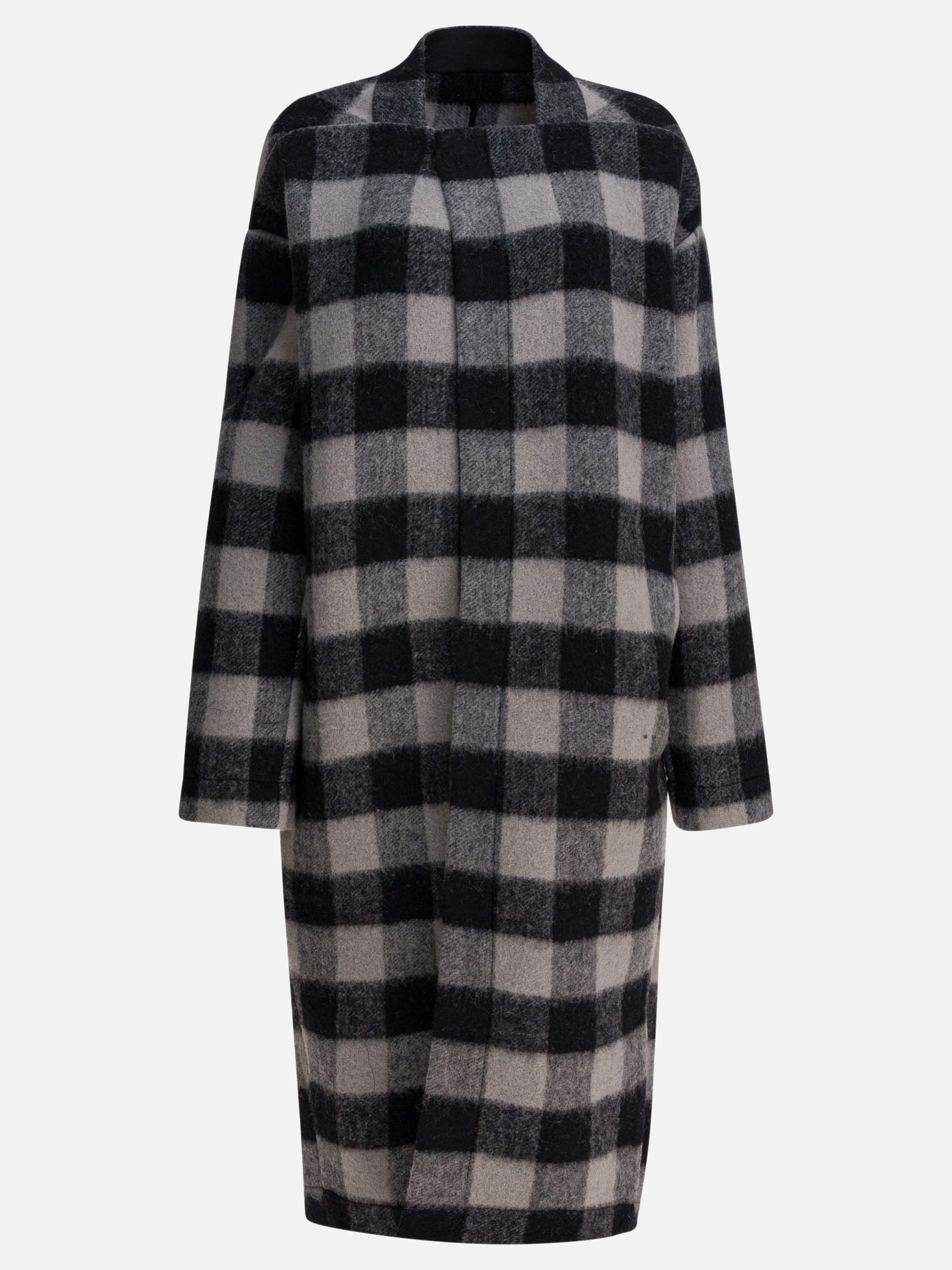 Cappotti lunghi Check  Nero - Rick Owens Donna | PDP | VIETTI Online Store | Zoom-Modal
