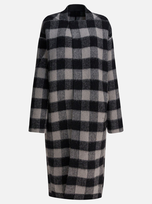 Cappotti lunghi Check  Nero - Rick Owens Donna | PLP | VIETTI Online Store 
